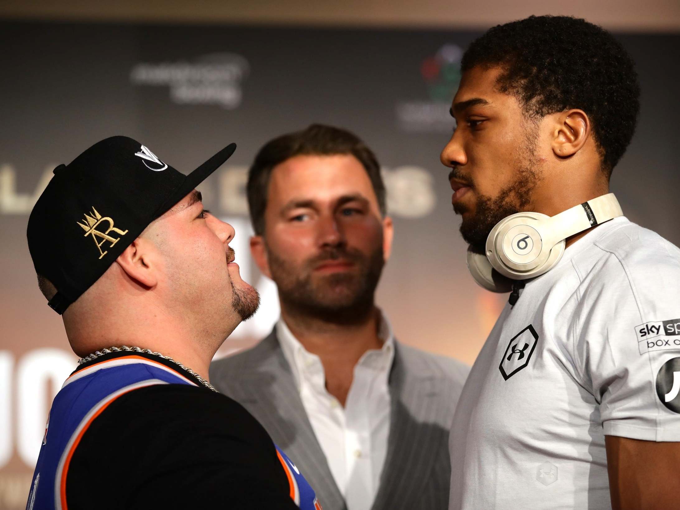 Andy Ruiz and Anthony Joshua go face to face