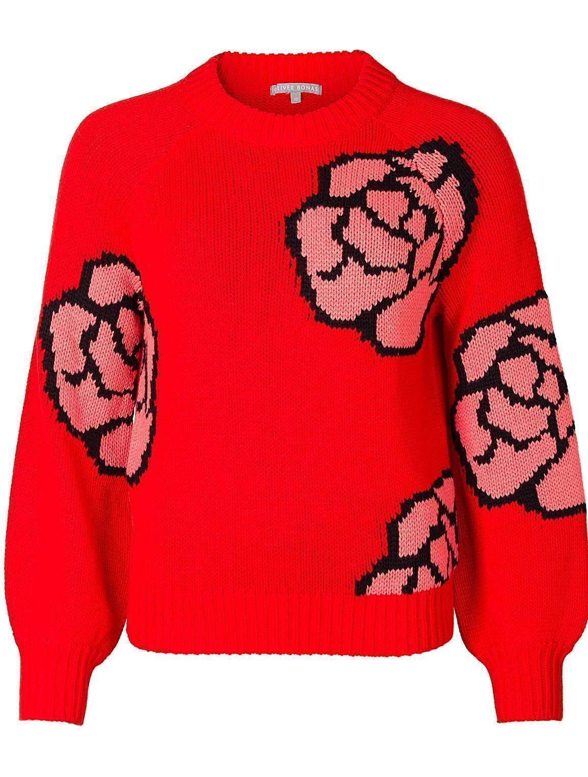 Rose Red Knitted Jumper, £65, <a href="https://www.oliverbonas.com/fashion/rose-red-knitted-jumper-328" target="_blank" rel="nofollow" class="body-gallery" data-vars-item-name="GL-9260426-https://www.oliverbonas.com/fashion/rose-red-knitted-jumper-328" data-vars-event-id="c6">Oliver Bonas</a>