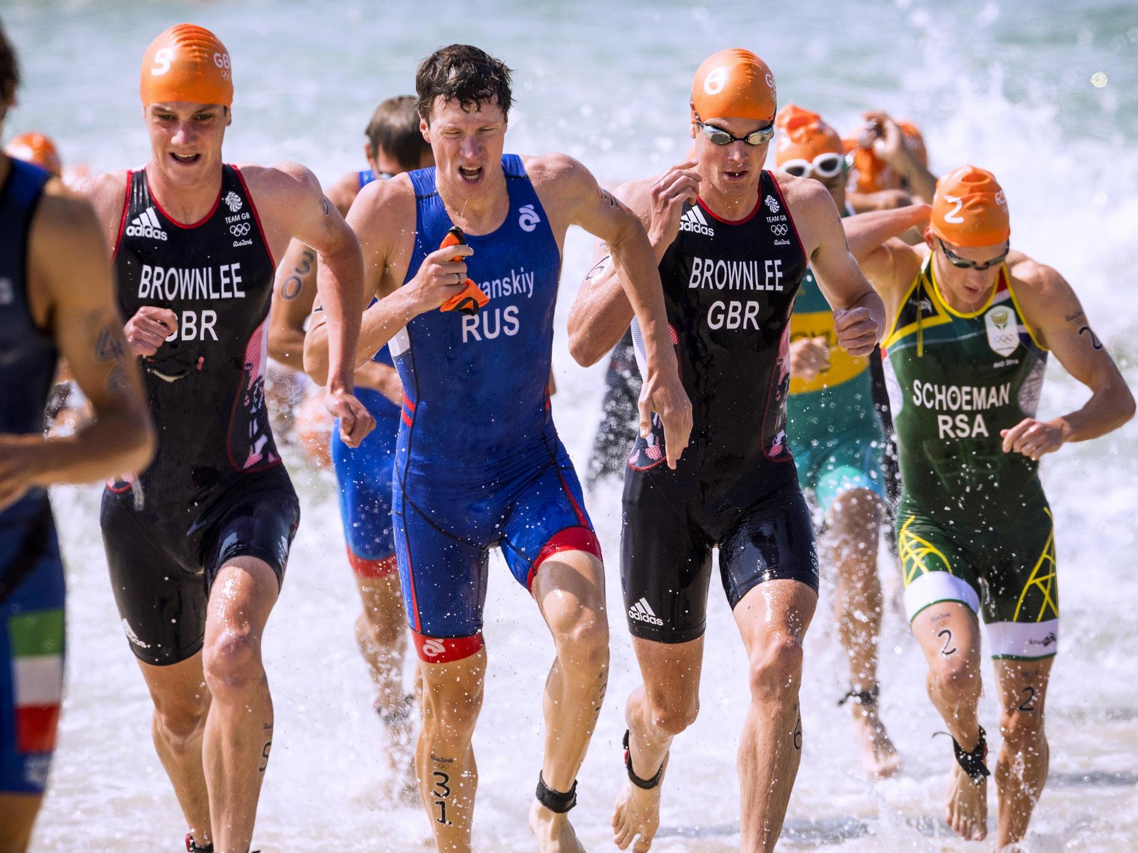 The Brownlee compete in the 2016 triathlon at the Olympic Games