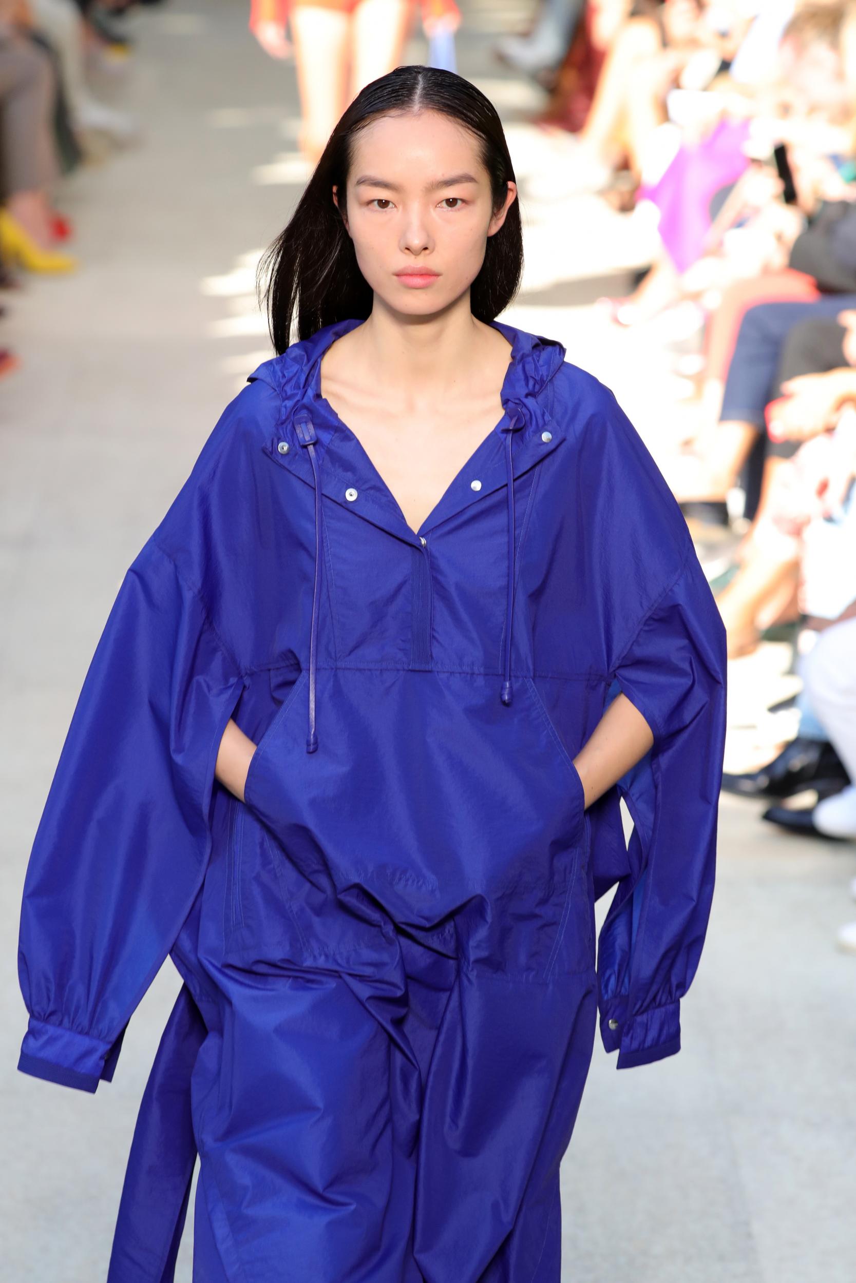 A model walks the runway at the Salvatore Ferragamo show during the Milan Fashion Week Spring/Summer 2020 on 21 September 2019