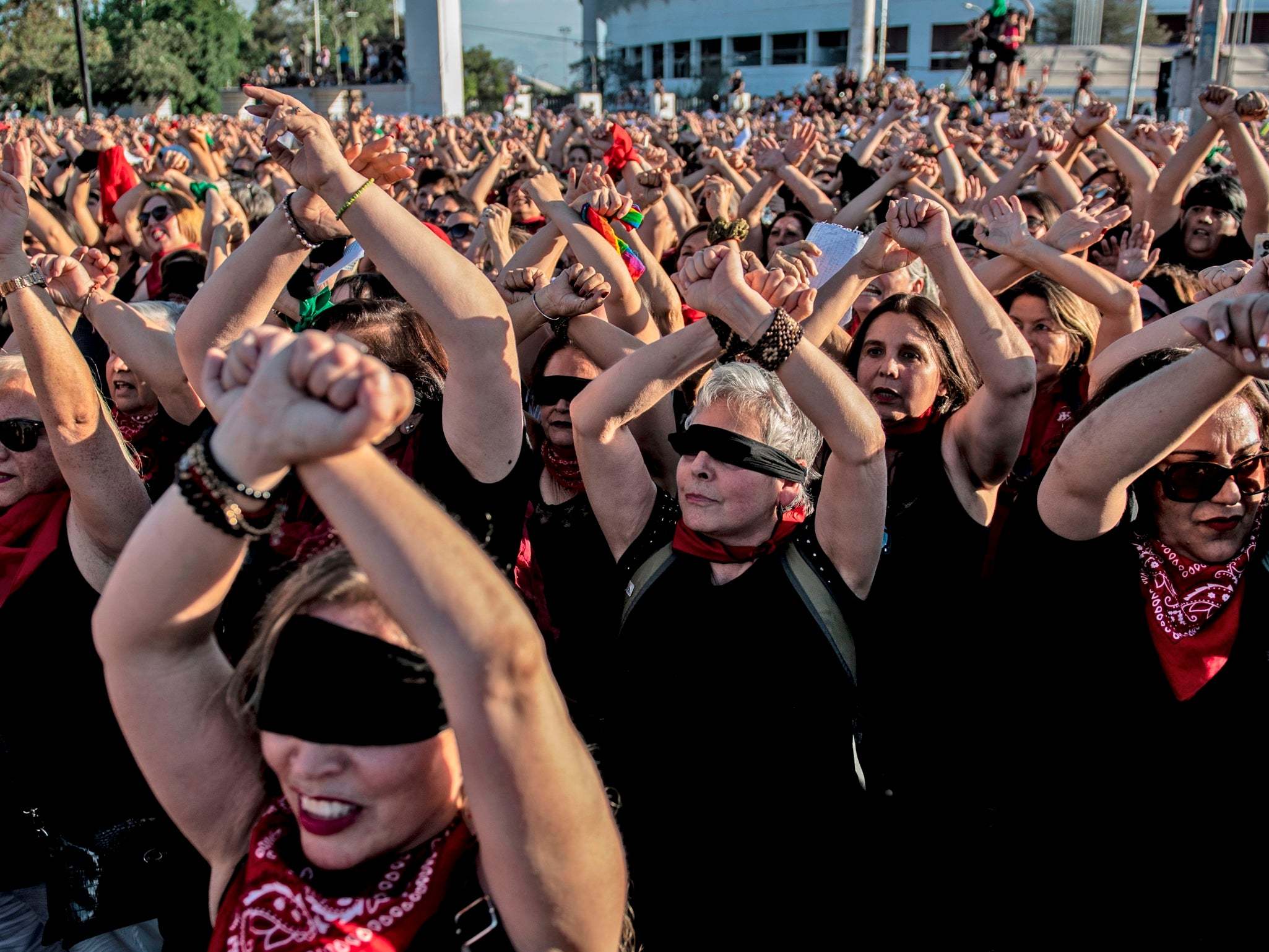 ‘The rapist is you’ song has gone viral amid the weeks-long demonstrations in Chile