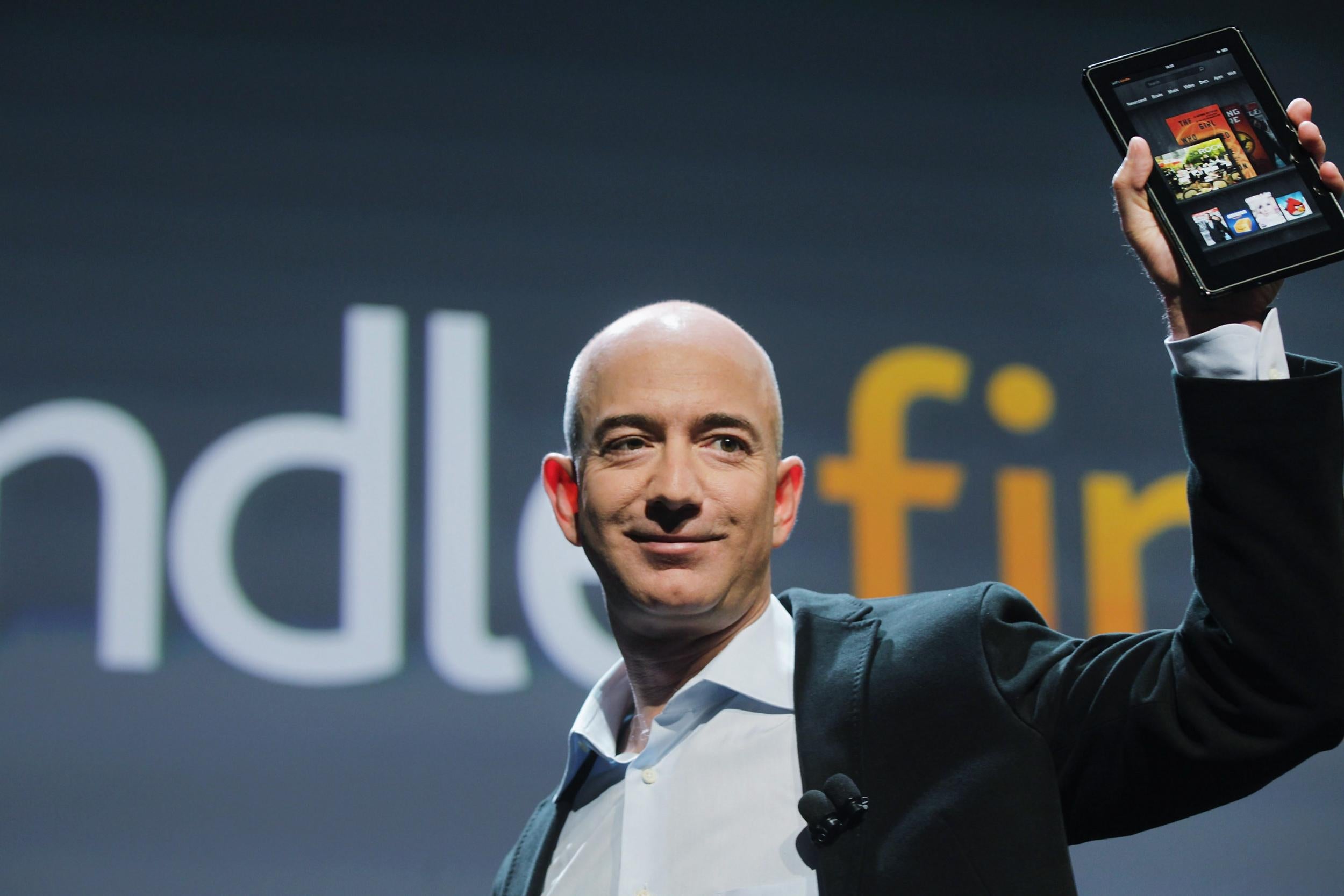 Helped by products such as the Kindle, Jeff Bezos’s net worth has now reached $110bn