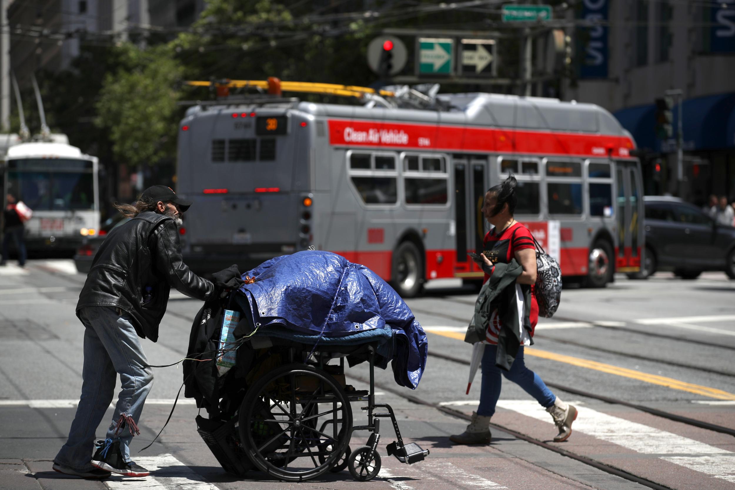 Homelessness in San Francisco has spiralled due to a tech-driven rise in house prices (Getty)