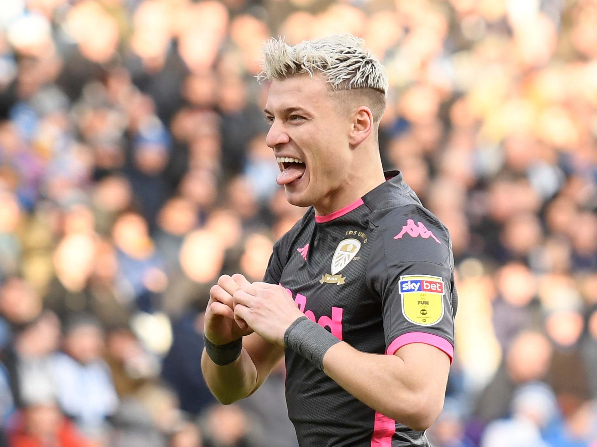 Ezgjan Alioski denies making a Nazi salute after scoring in Leeds's victory over Huddersfield