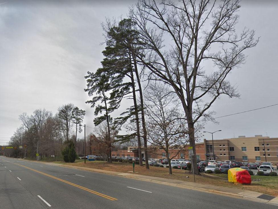 The middle school on Rama Road where the victim was killed