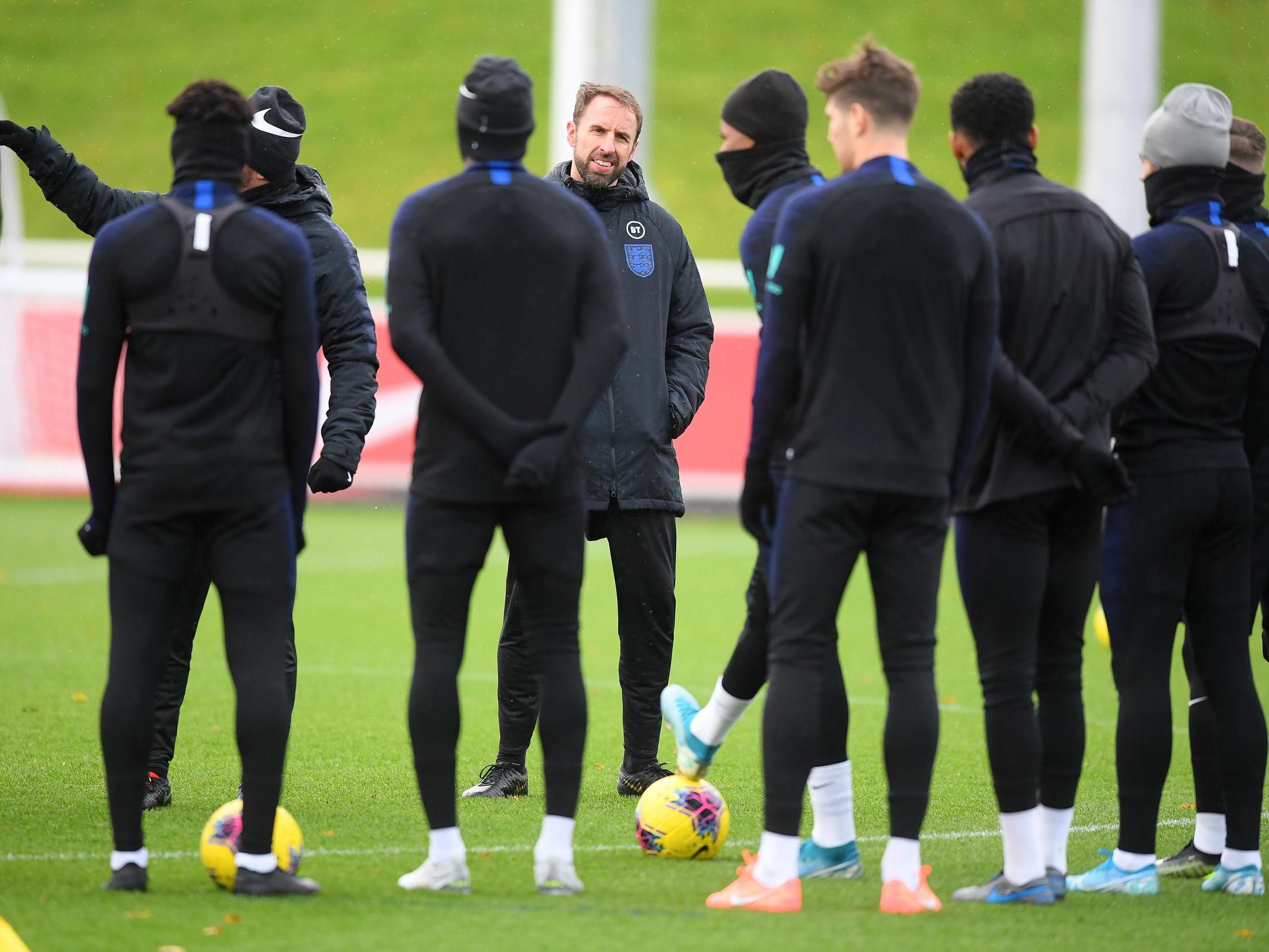 England in training at St Georges Park last month