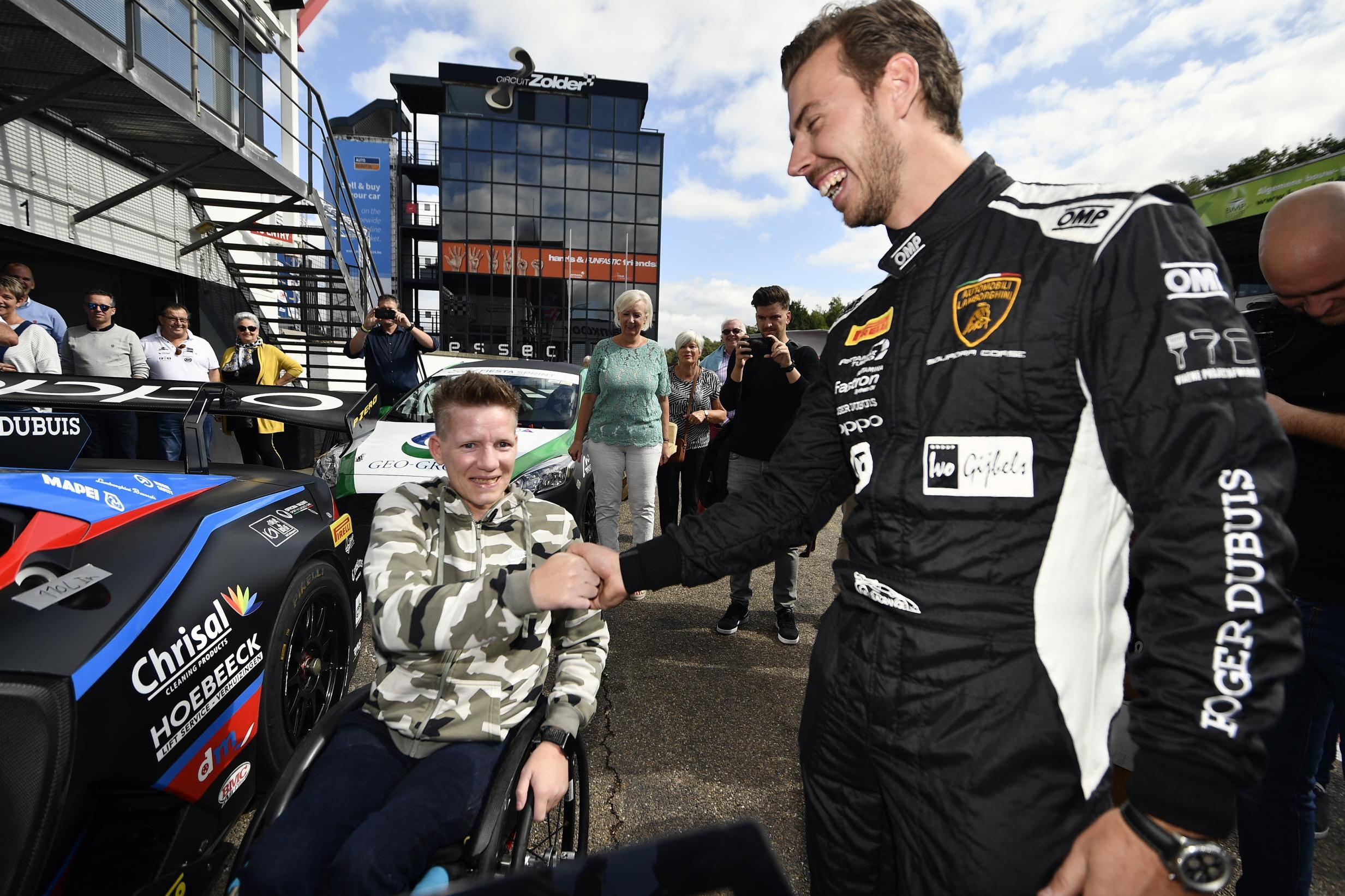 As a last wish, Vorvoort raced in a Lamborghini in Zolder, Belgium, in September (AFP/Getty)