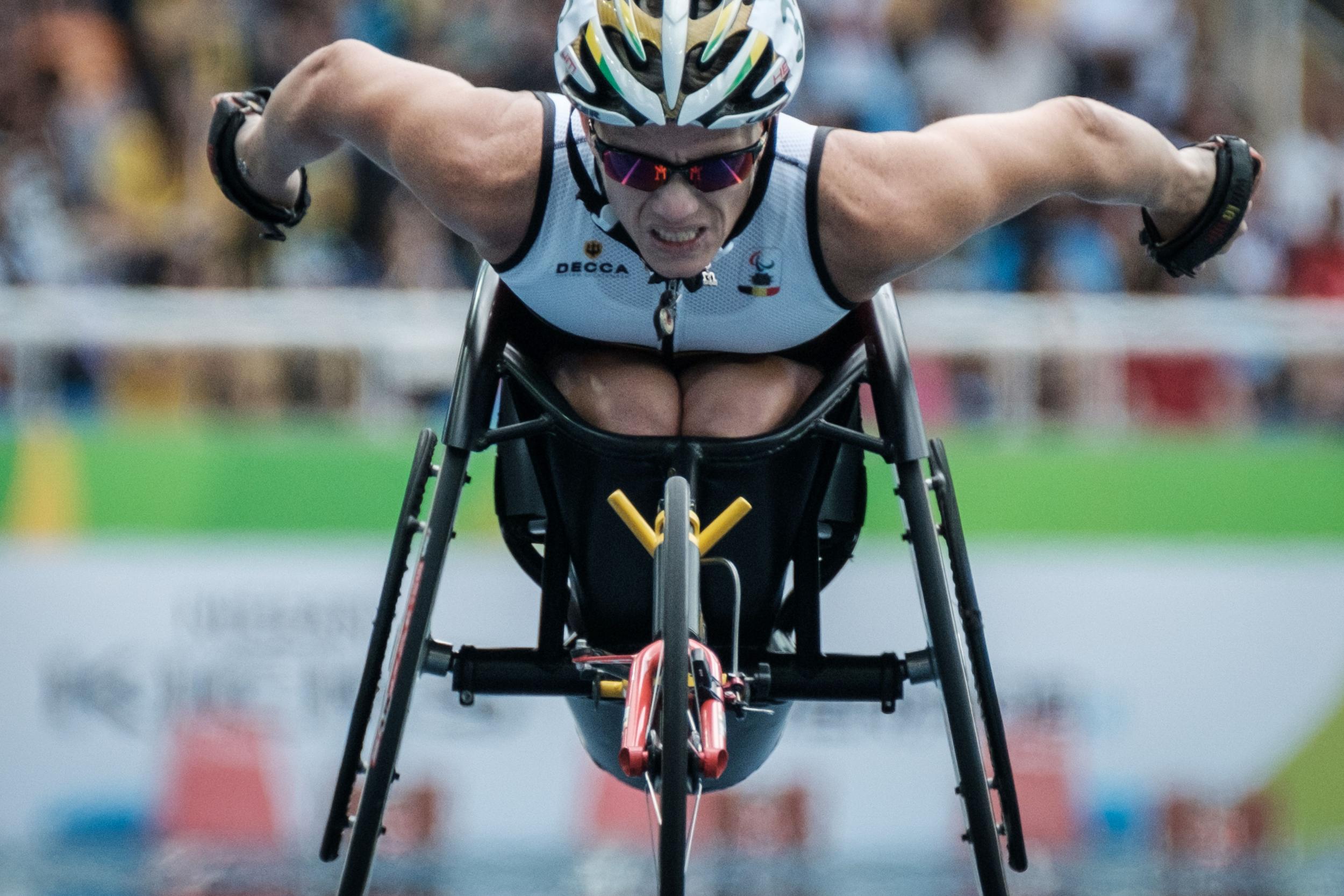 The final of the women’s T51/52 400m wheelchair race at Rio – Vervoort won silver (AFP/Getty)