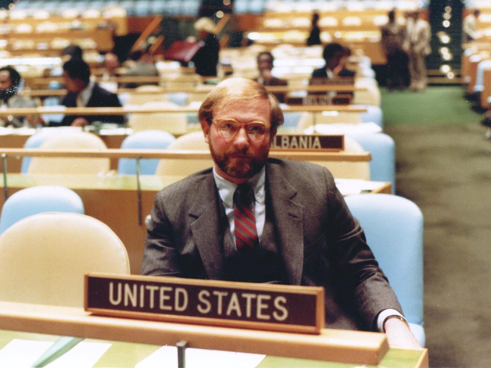 Gerson was counsel to the US delegation to the UN from 1981 to 1986