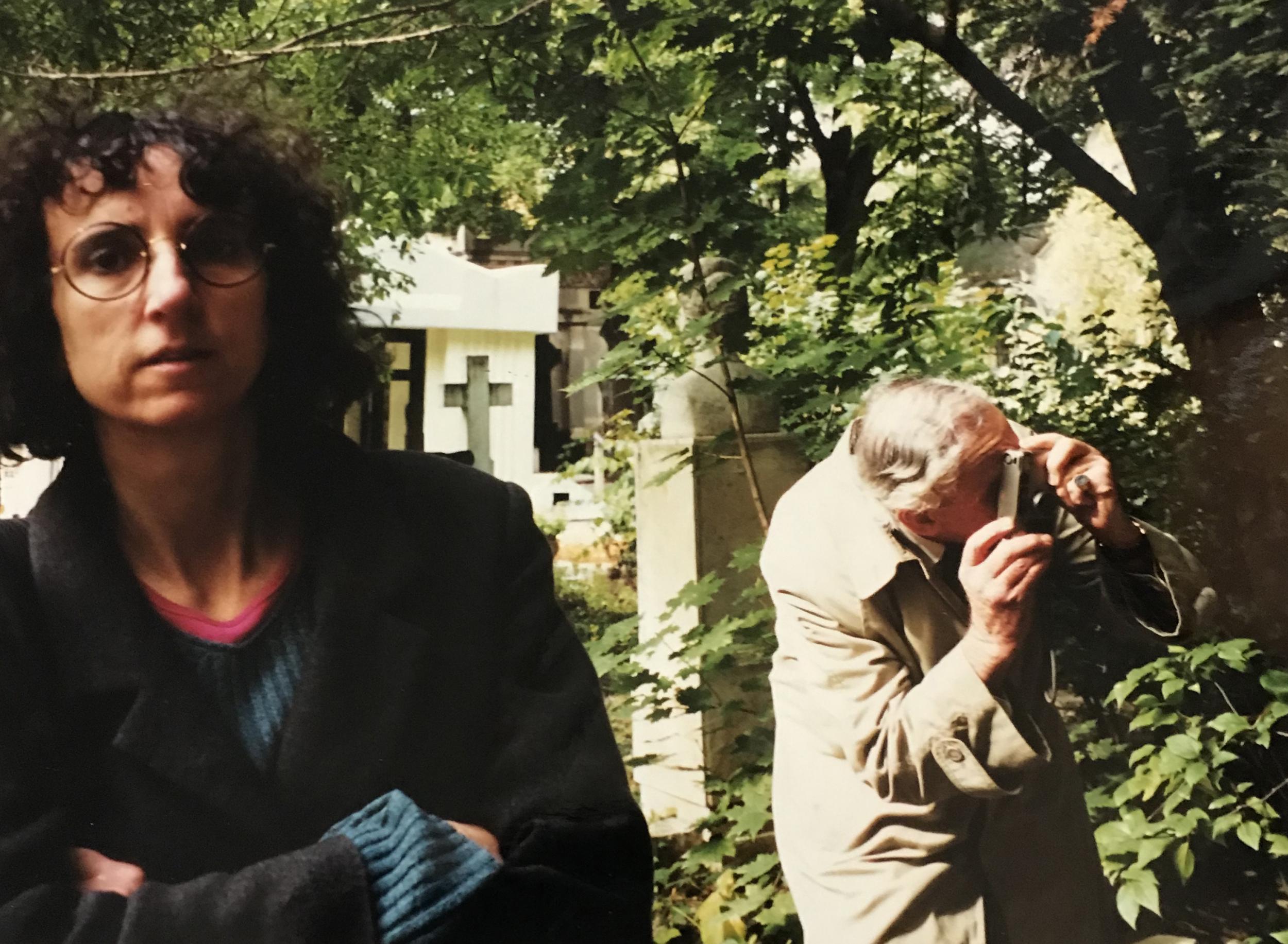 Me and my father in Bucharest, 1999, looking for the graves of lost relatives
