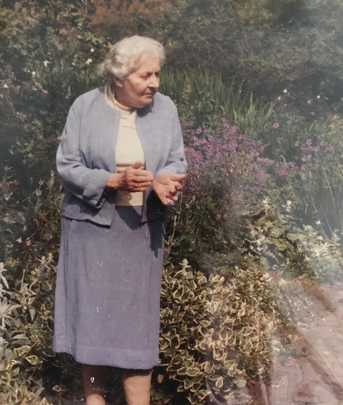 My grandmother in Kent in the 1970s. She was stoical about her loss but her sunken blue eyes could not hide her sorrow