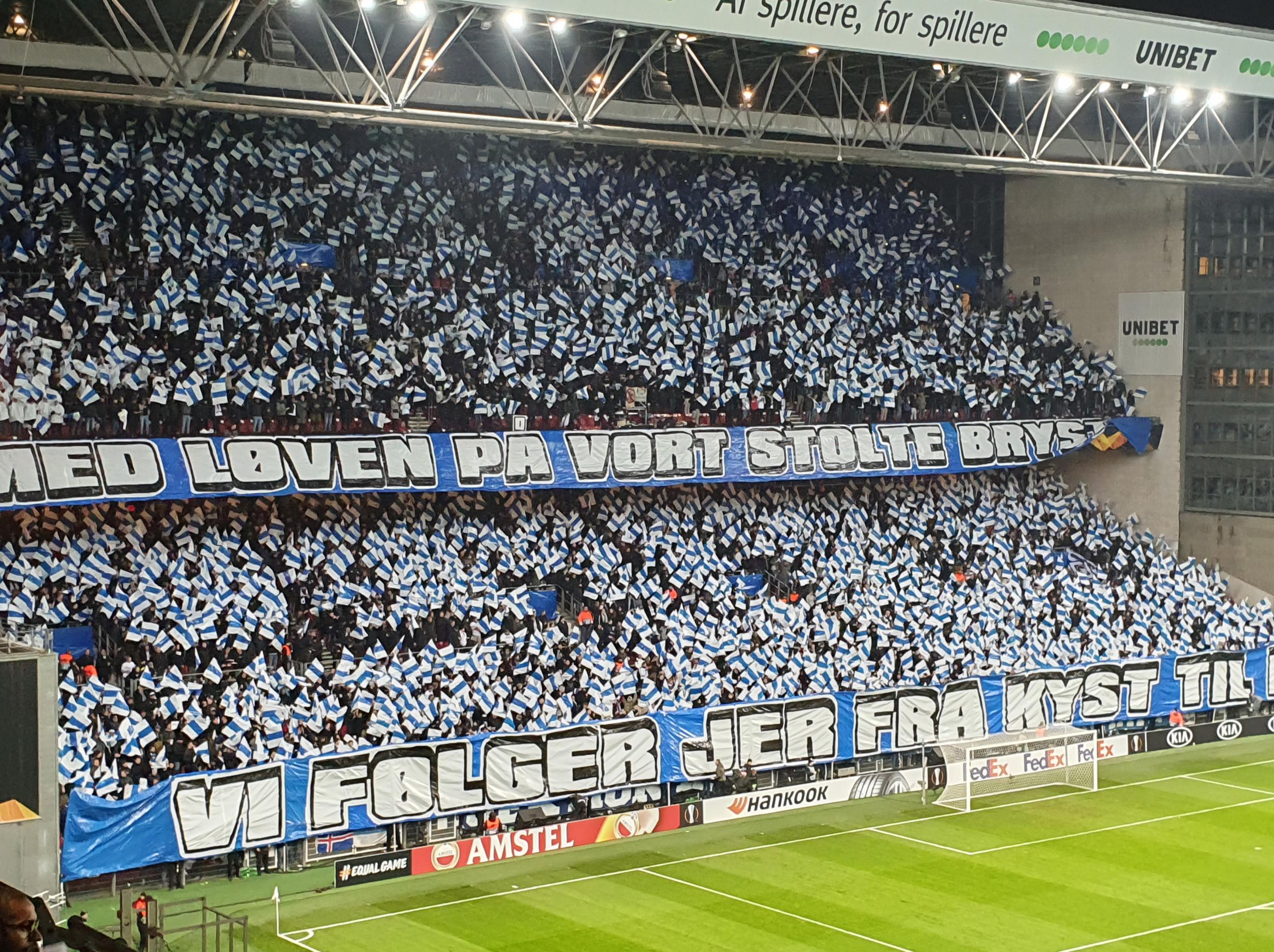 Copenhagen fans at the game