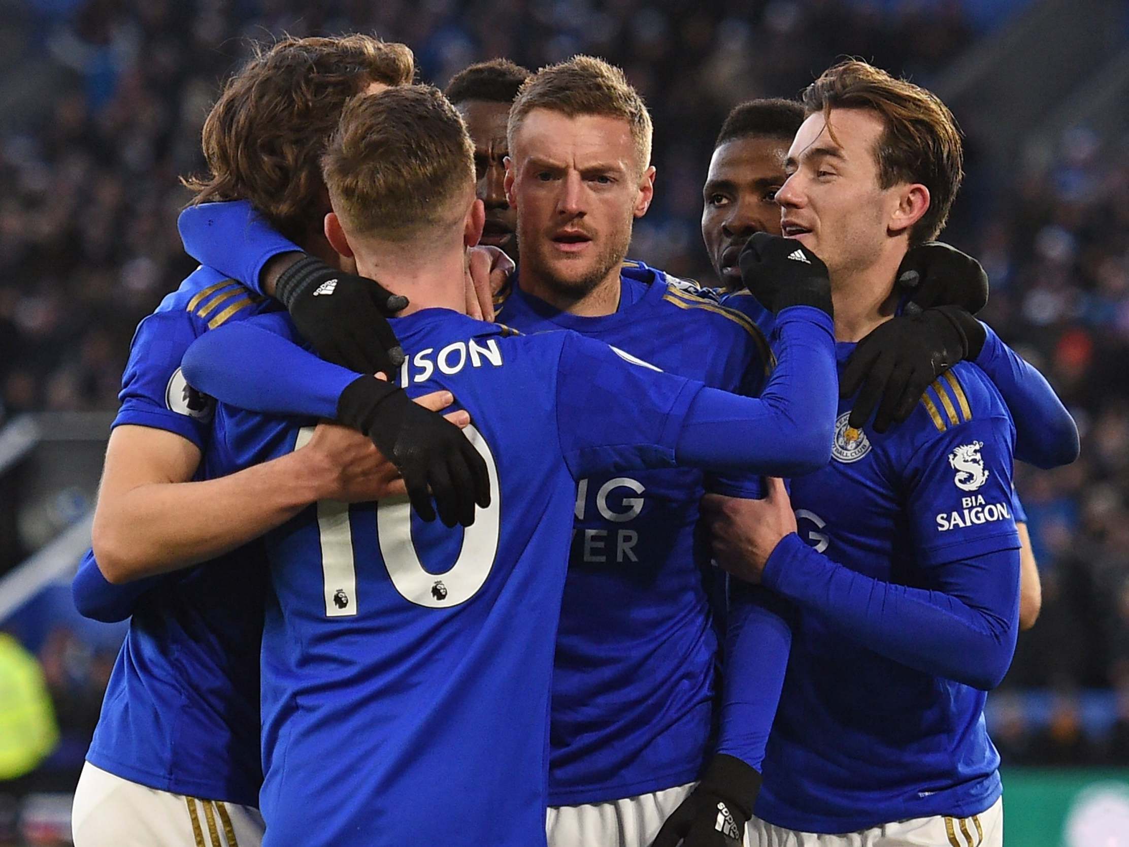 Jamie Vardy’s header was inadvertently turned in by goalkeeper Tim Krul