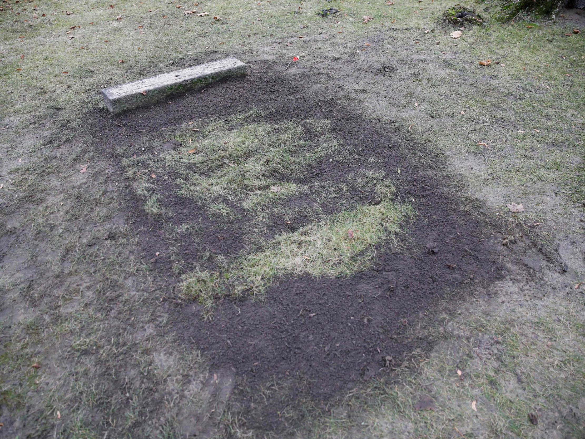 The grave of Reinhard Heydrich in Invalids' Cemetery, Berlin