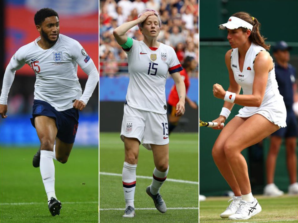 Joe Gomez, Megan Rapinoe and Johanna Konta: Harshly treated?