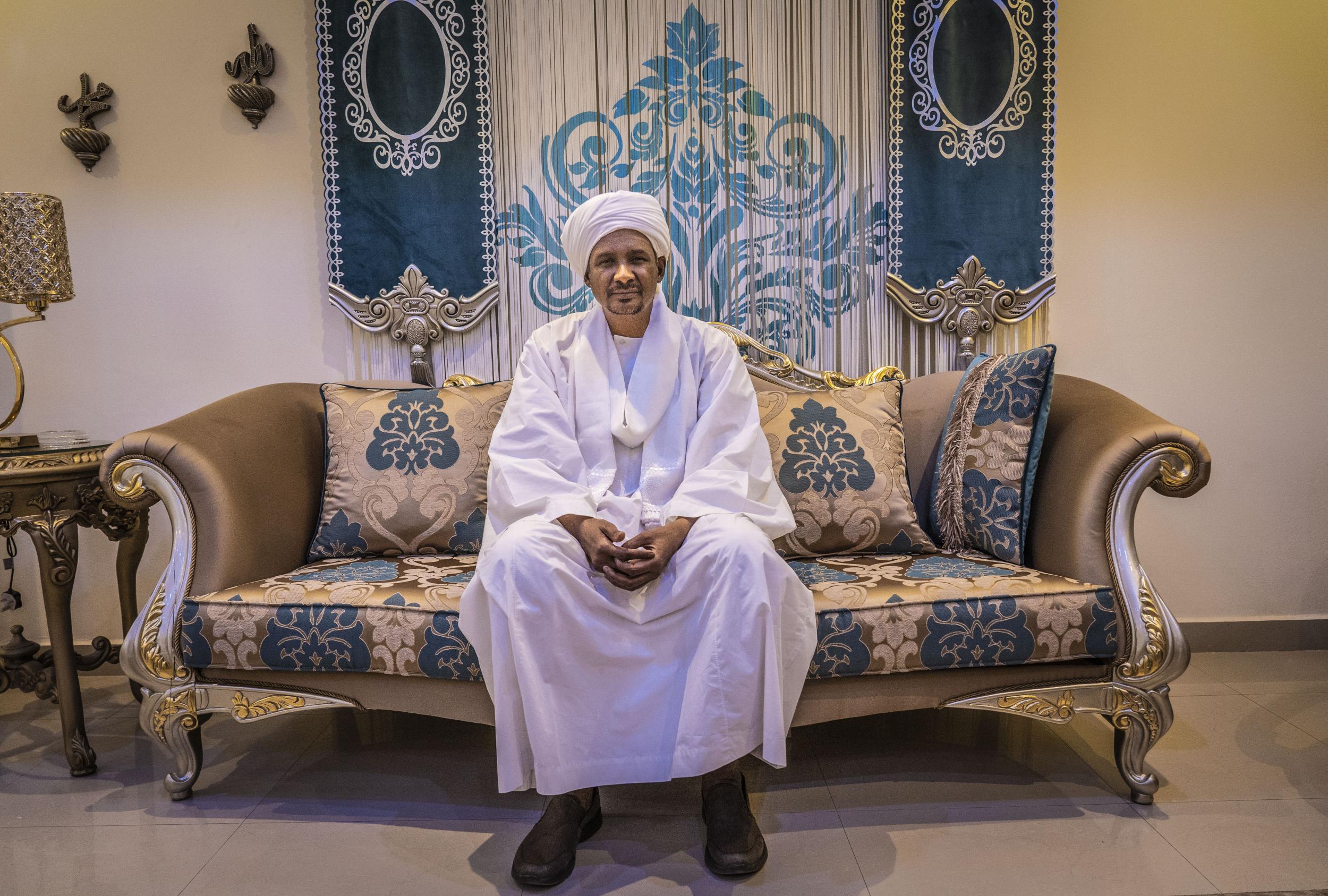 Hemedti chief of the RSF talks from his residences in Khartoum