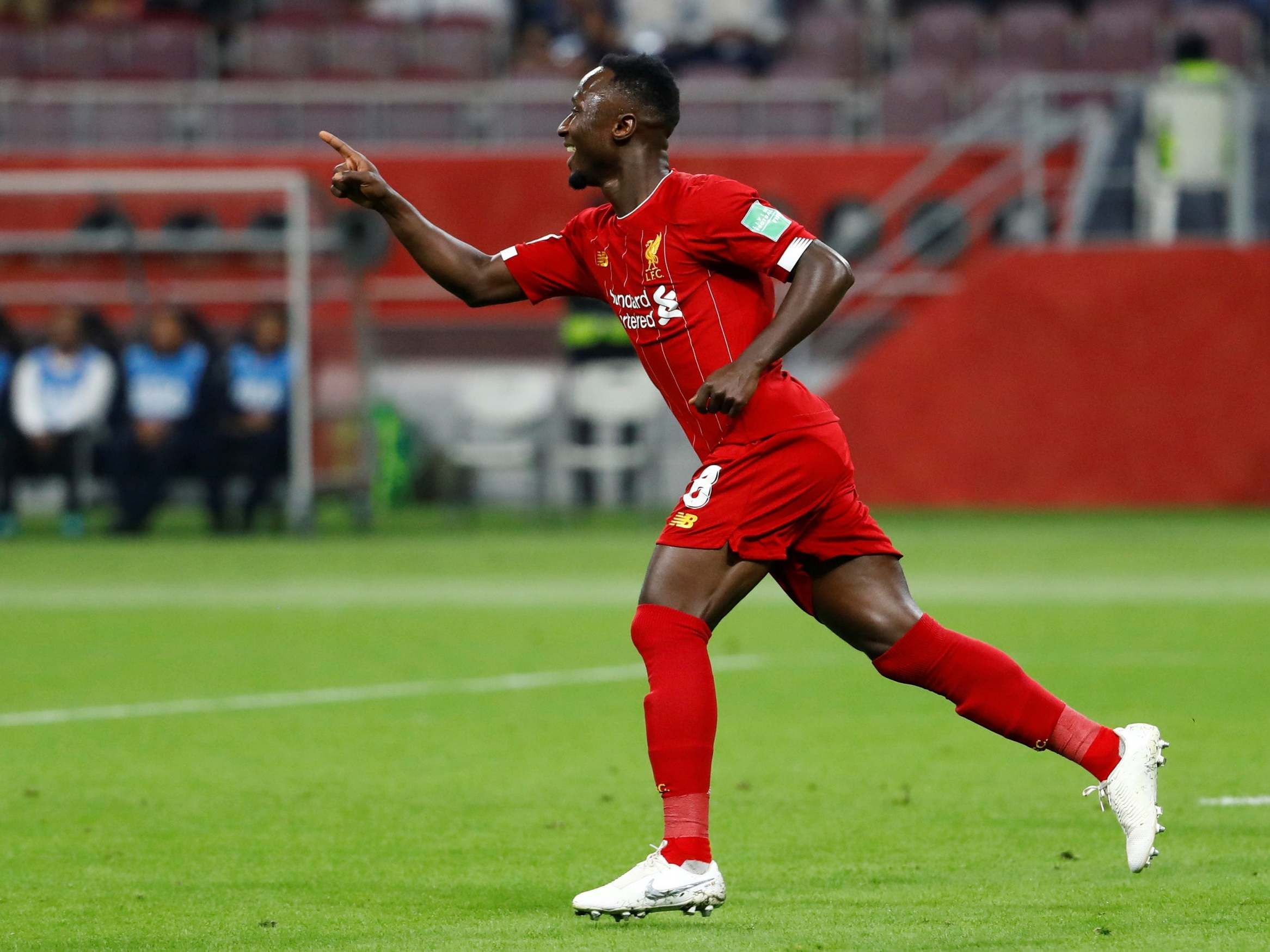 Liverpool's Naby Keita celebrates scoring their first goal