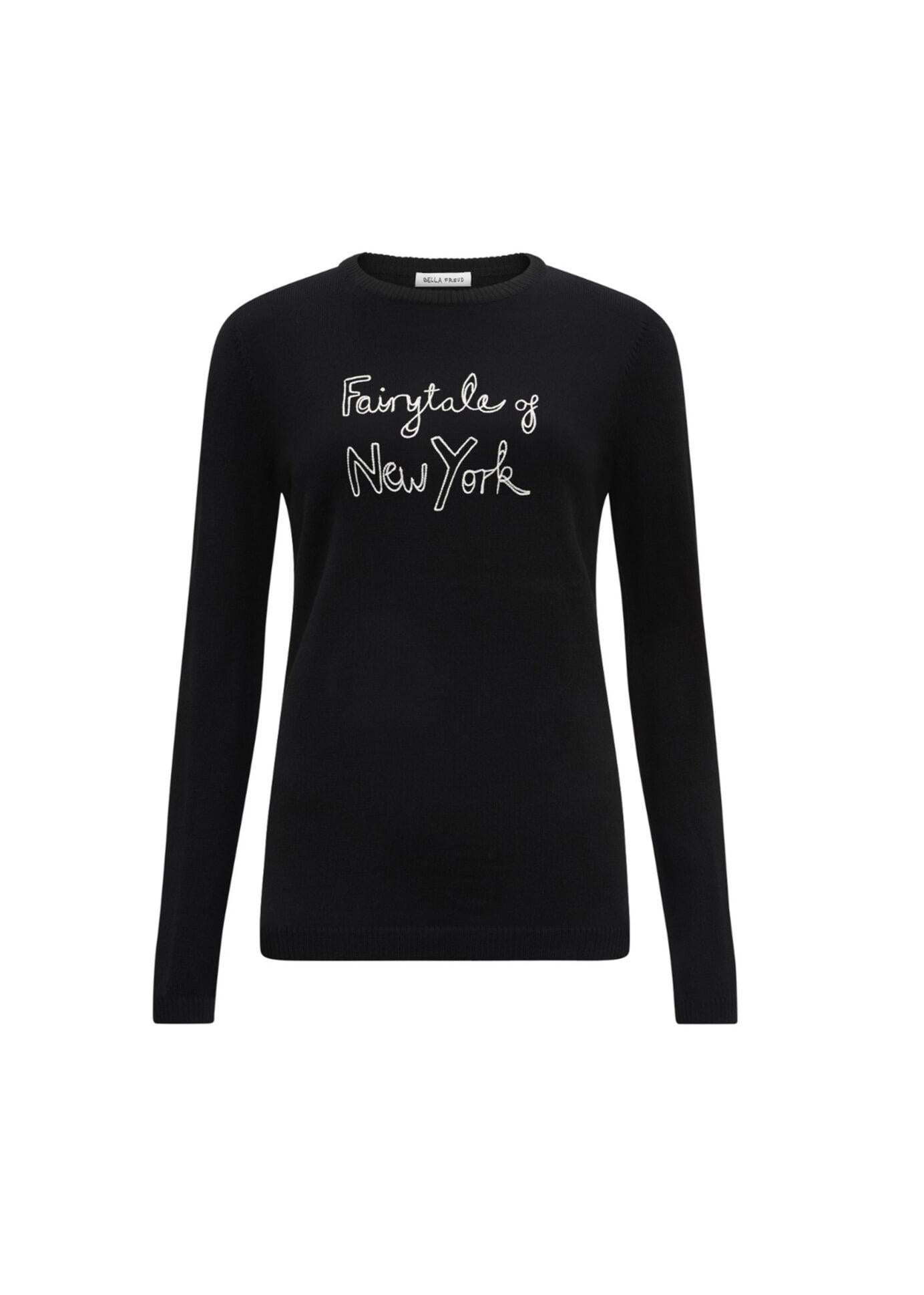 Fairytale of New York Jumper, £310, <a href="https://bellafreud.com/fairytale-of-new-york-jumper-black.html" target="_blank" rel="nofollow" class="body-gallery" data-vars-item-name="GL-9257666-https://bellafreud.com/fairytale-of-new-york-jumper-black.html" data-vars-event-id="c6">Bella Freud</a>