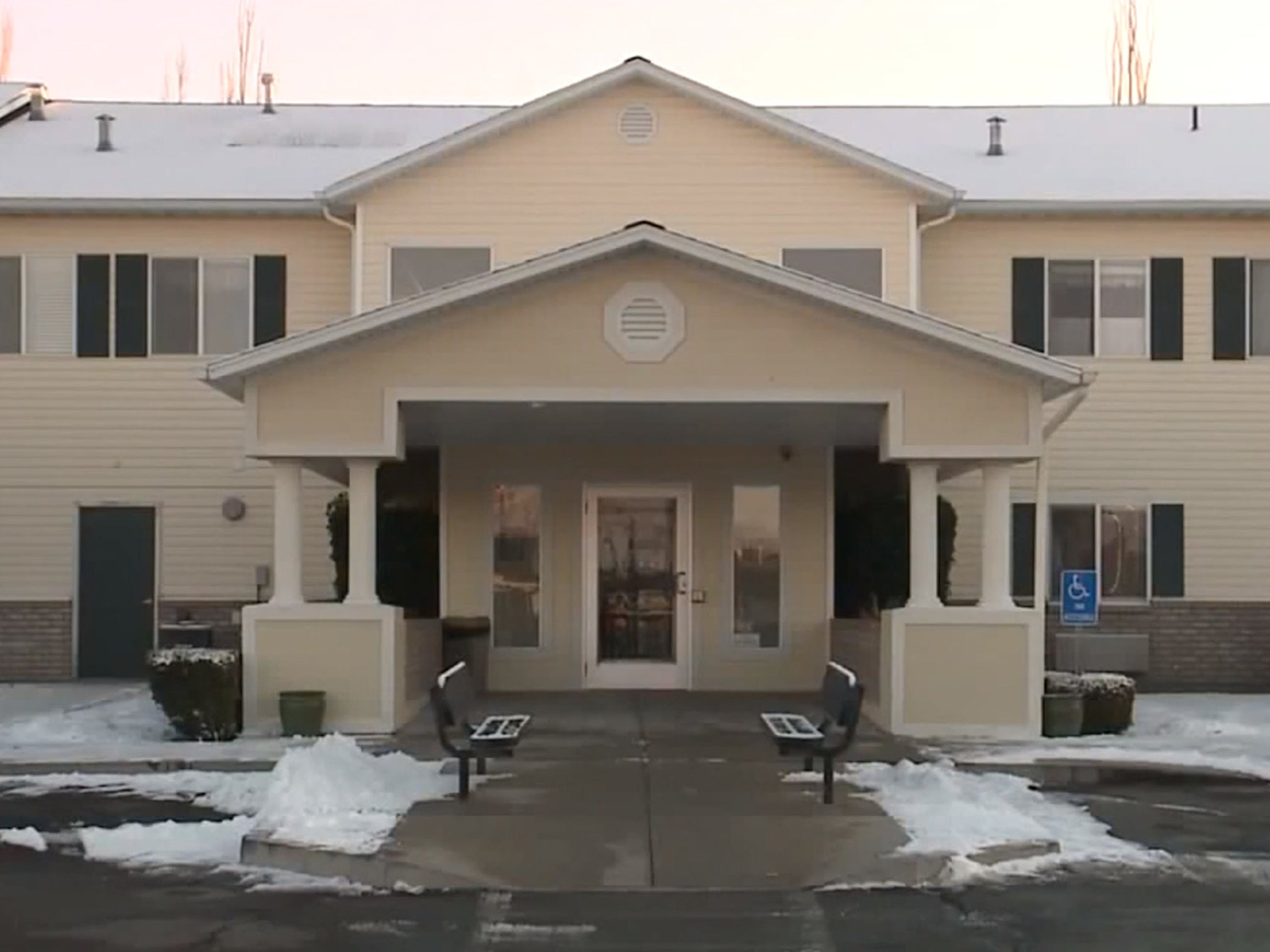 The apartment block where the body of Paul Souron-Mathers was found in a freezer