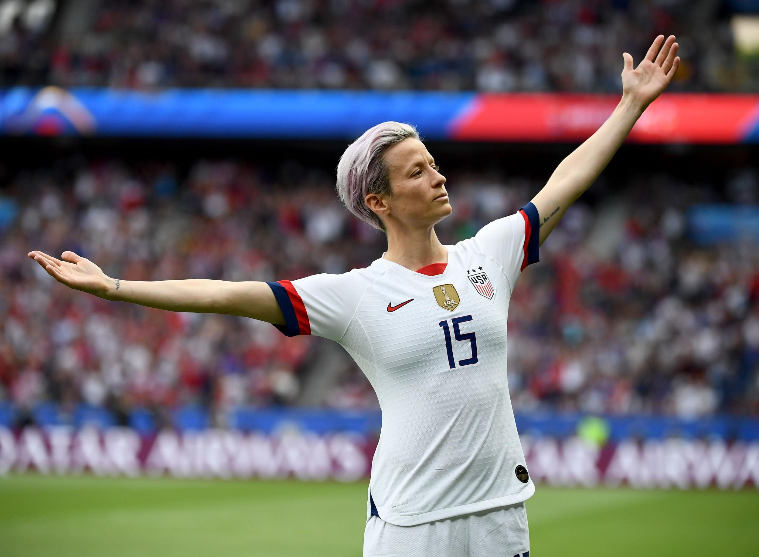 Rapinoe made reference to Sahar Khodayari after her tragic death (AFP via Getty)