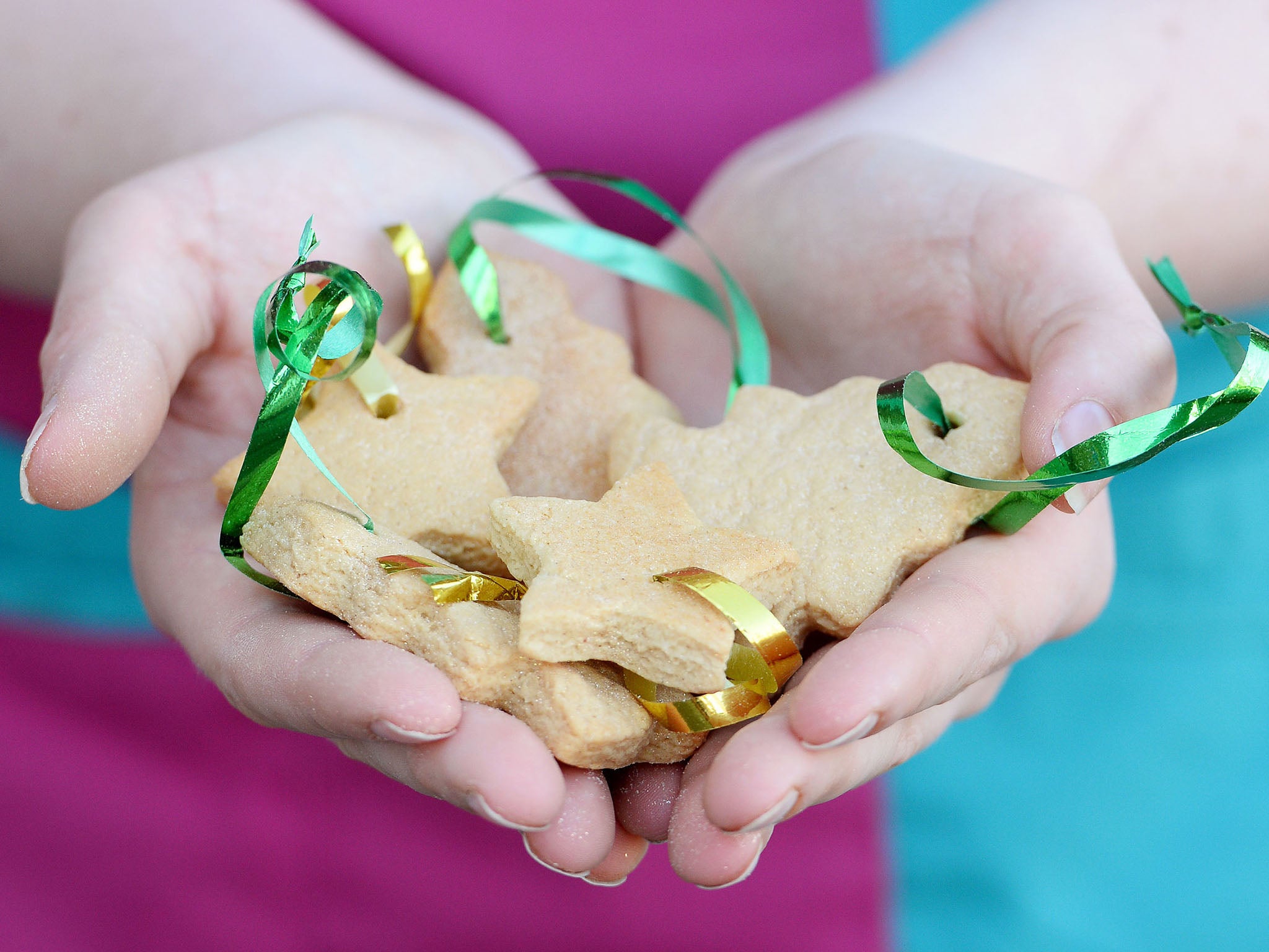 Marley had gorged on 34 of the gingerbread decorations with ribbons attached