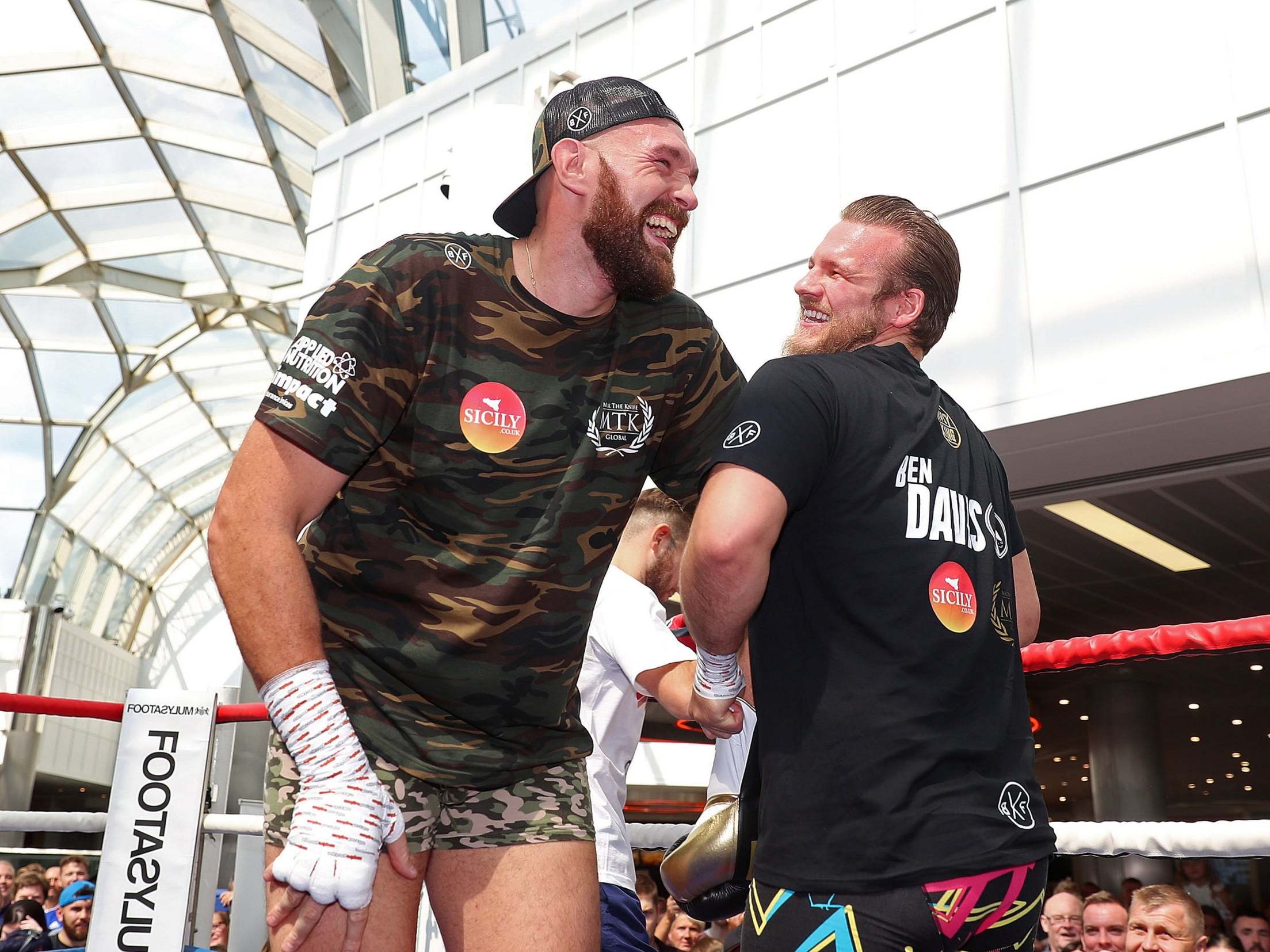 Tyson Fury and former trainer Ben Davison before their split this month