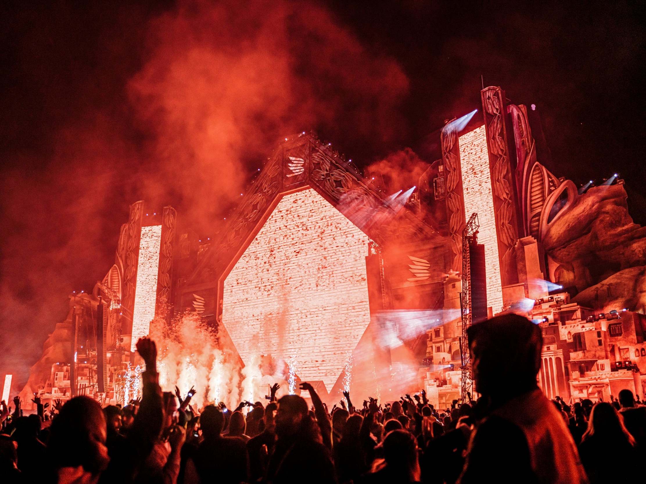 People watch a concert as part of the Riyadh's MDL Beast Festival, a three-day musical extravaganza which is the most eye-popping effort yet at to showcase dramatic changes taking hold in Saudi Arabia