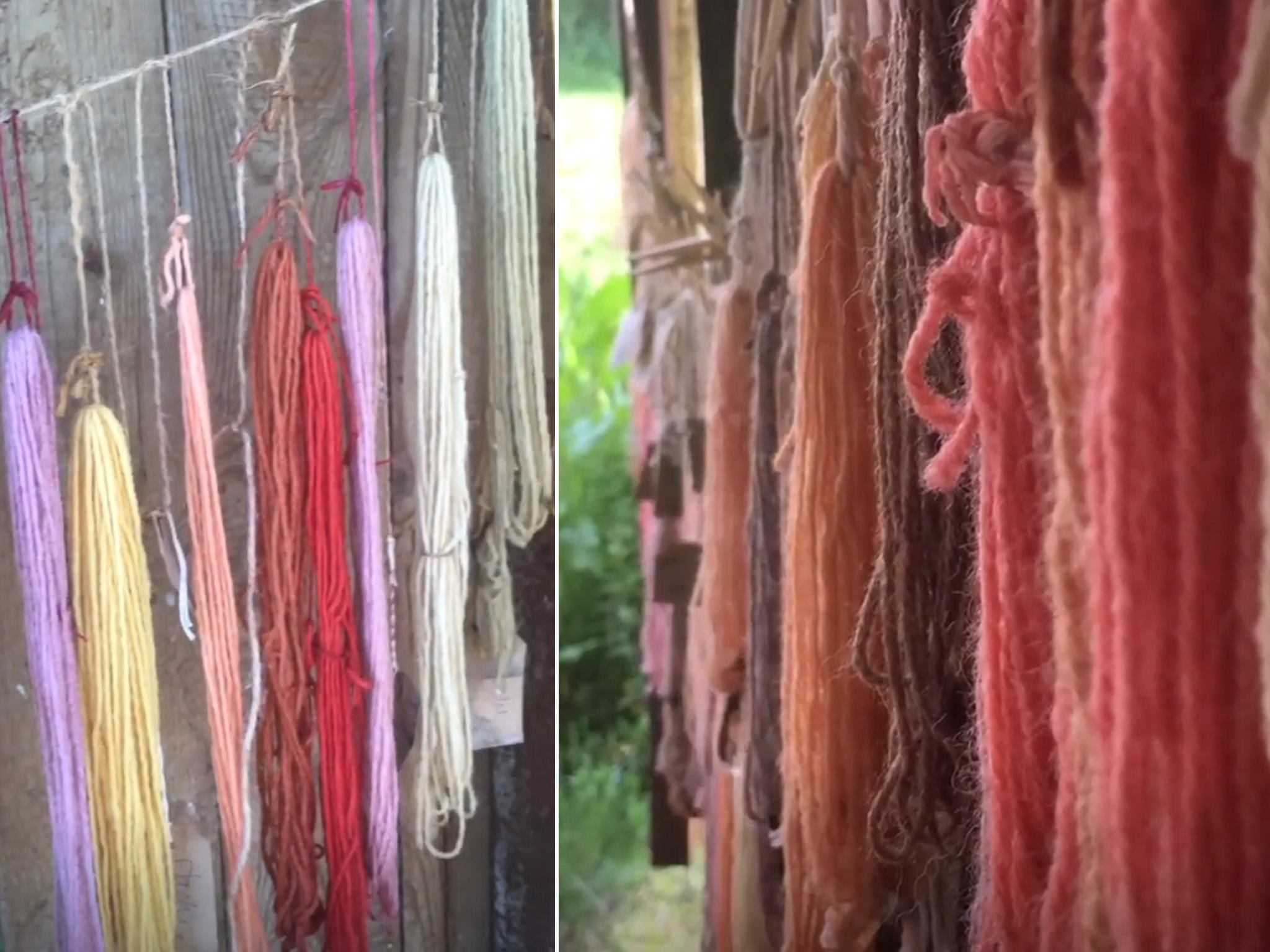 Alongside its produce Plaw Hatch runs a hedgerow dyeing workshop, using wild plants and berries found on the farm