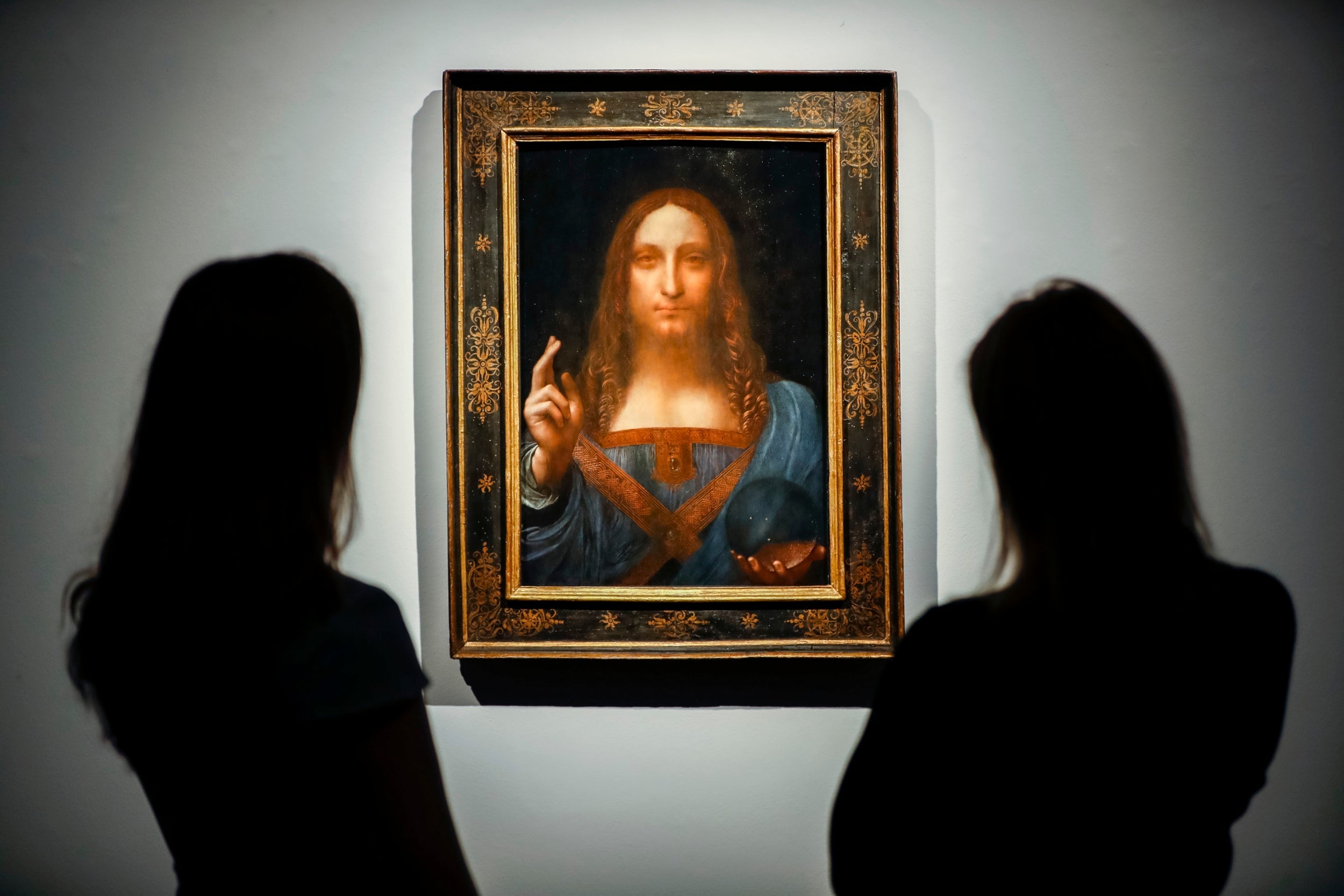 One of the jewels of Rybolovlev’s collection was the lost Da Vinci ‘Salvator Mundi’, which Bouvier provided for $127.5m (AFP/Getty)