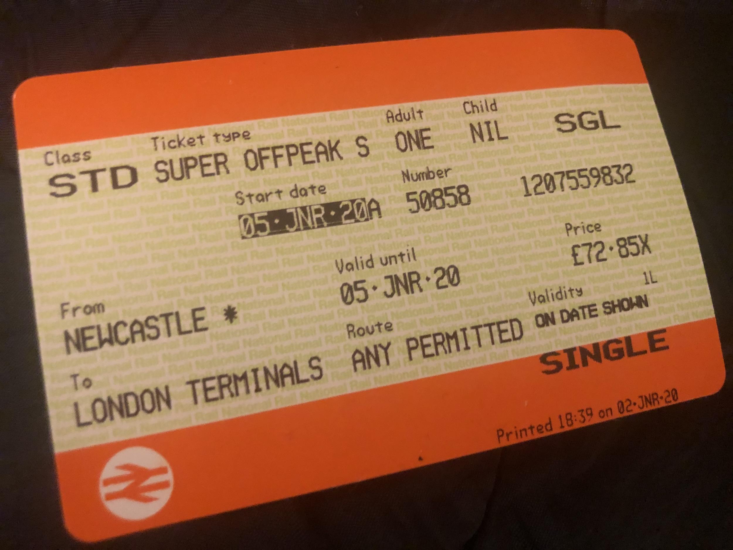 Cheap trick: Newcastle-London tickets are valid between any two stations on the line