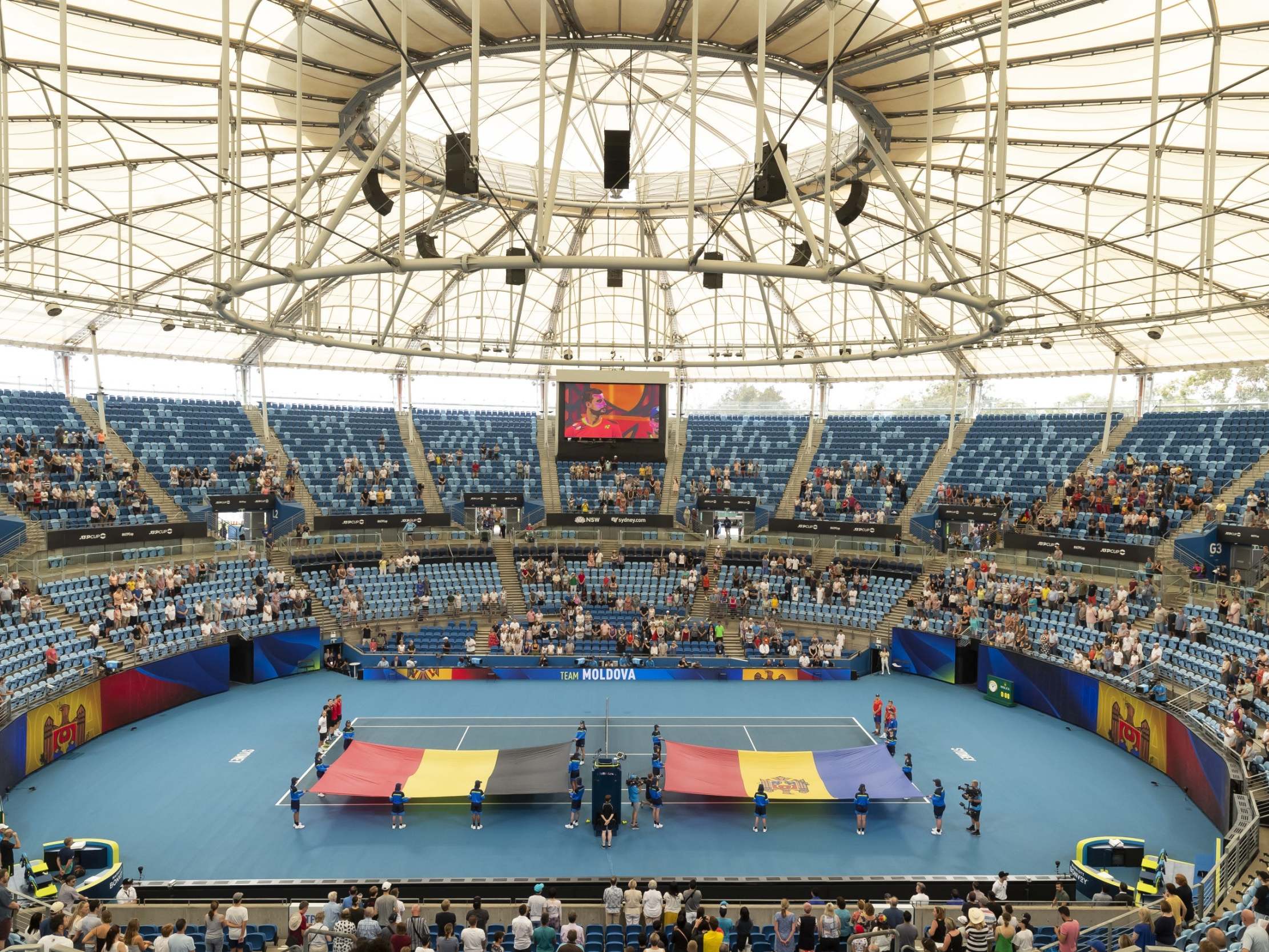 The wrong national anthem was played before Moldova's ATP Cup clash with Belgium