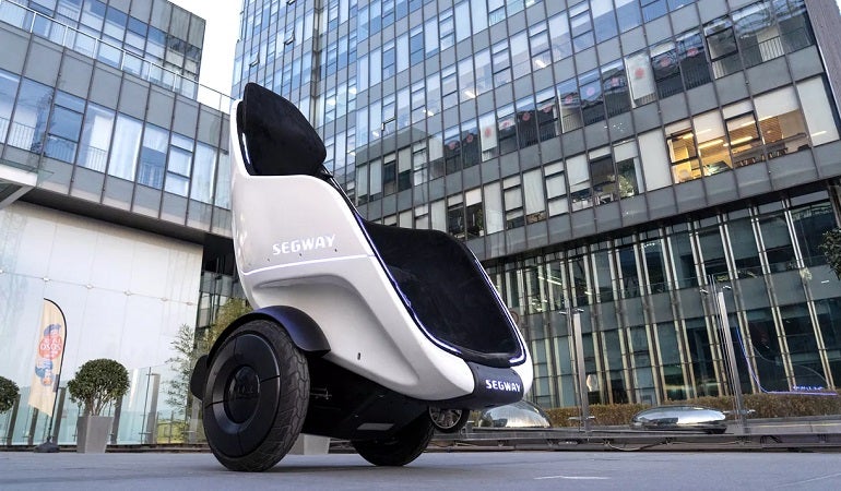 The Segway S-Pod can travel up to 24mph