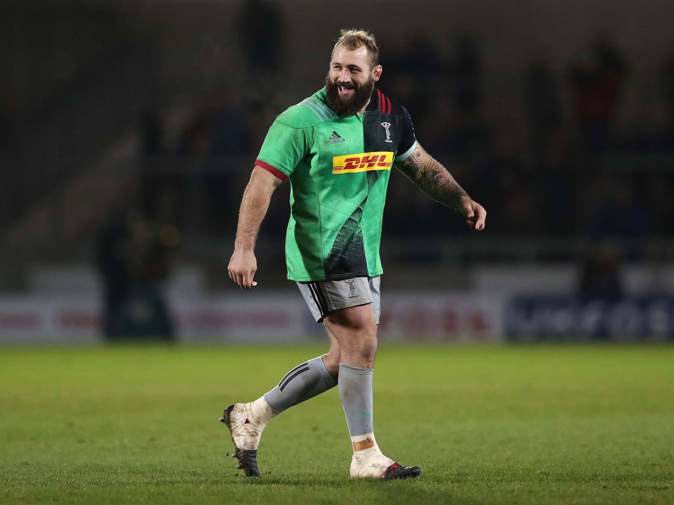 Joe Marler was shown a yellow card during Harlequins's heavy defeat at Sale Sharks