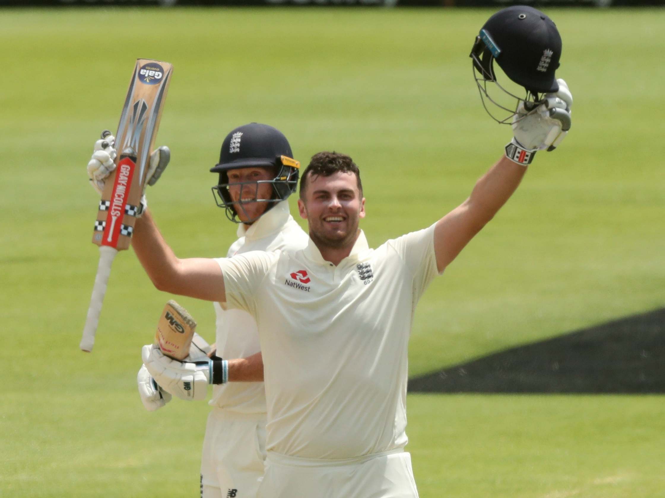 Opener Sibley celebrated a first Test century (Reuters)