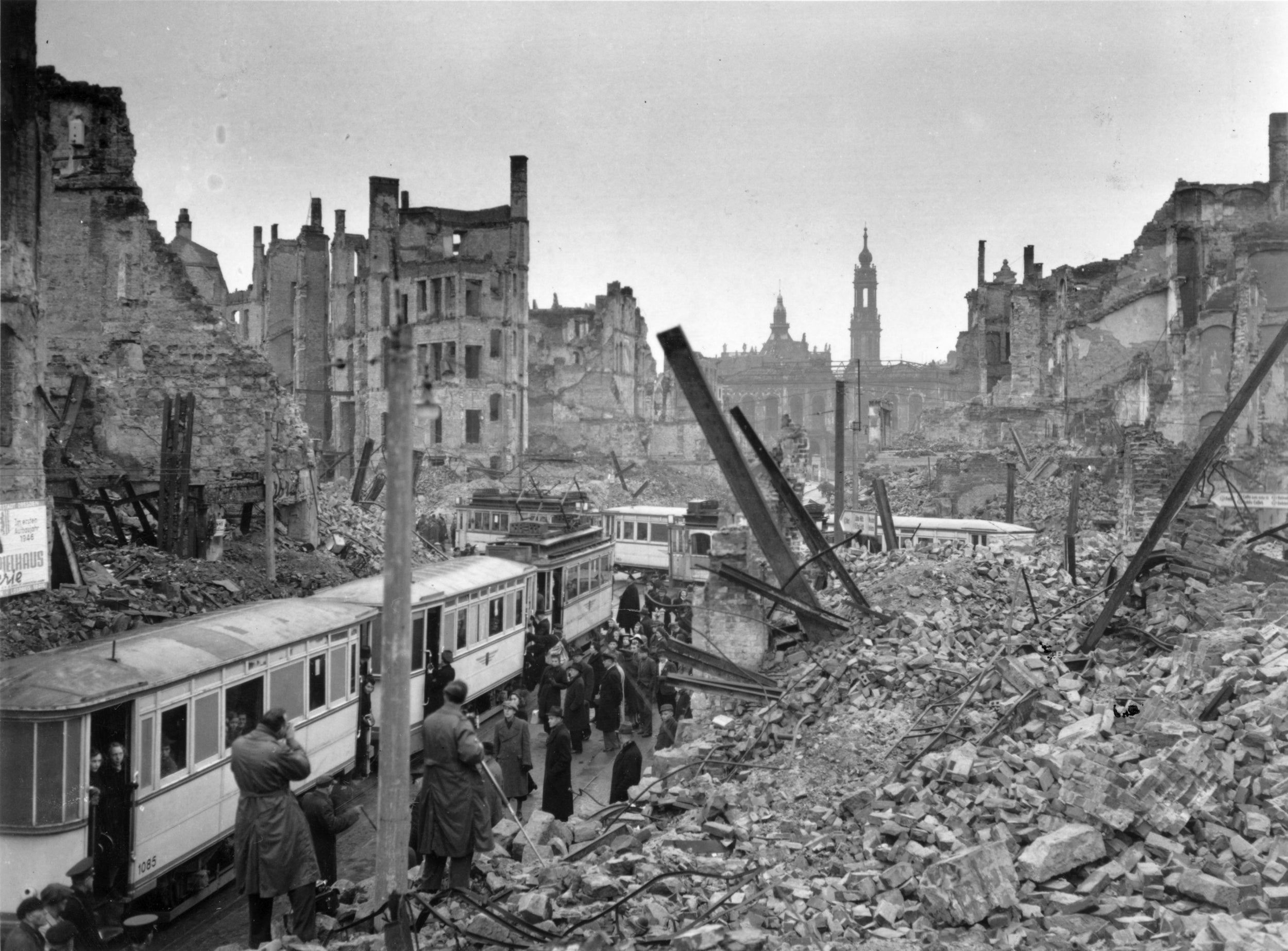 Dresden was chosen by Bomber Command because incendiary bombs worked well among medieval civilian houses because they were made of wood