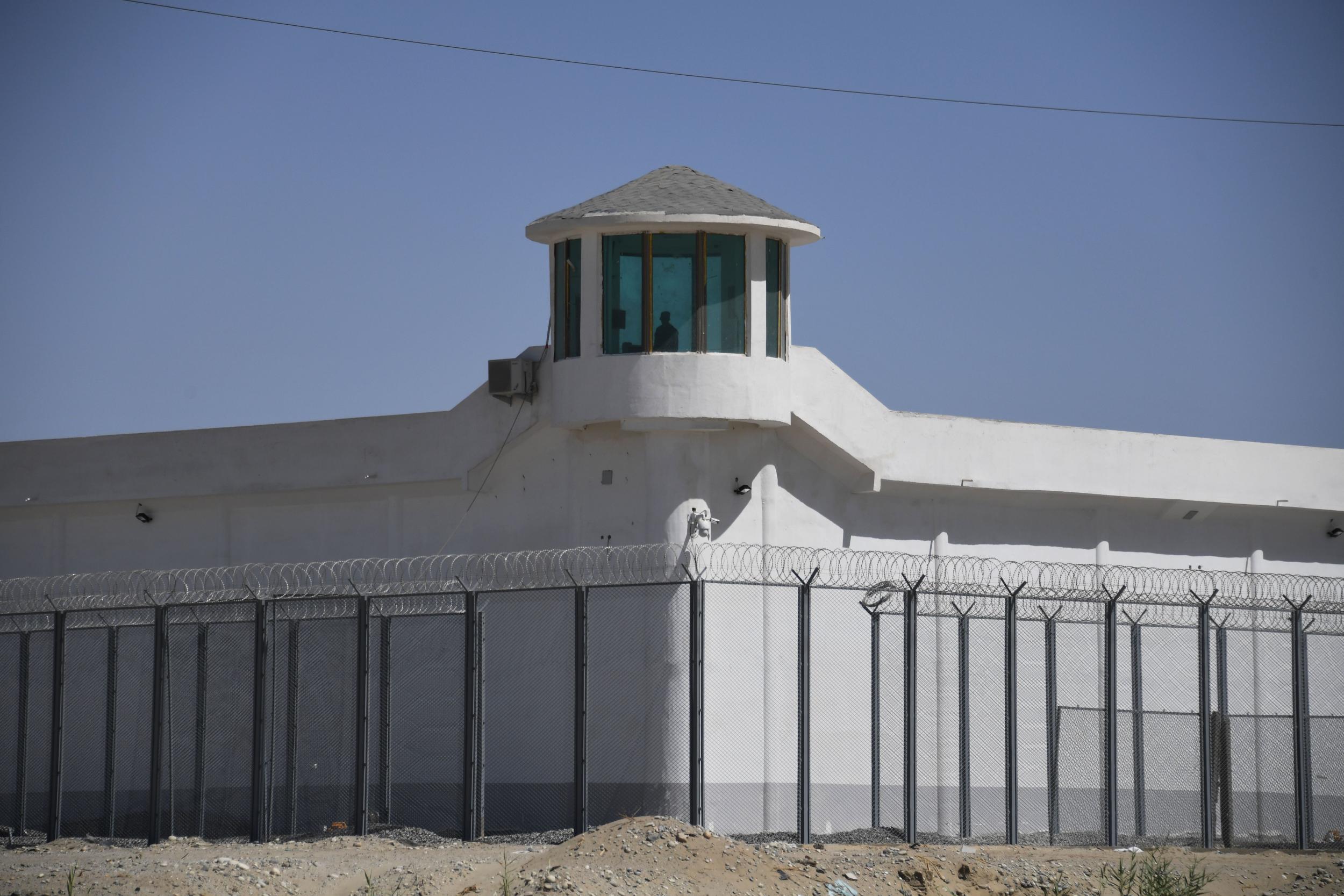 A high-security facility near what is believed to be a re-education camp in Xinjiang