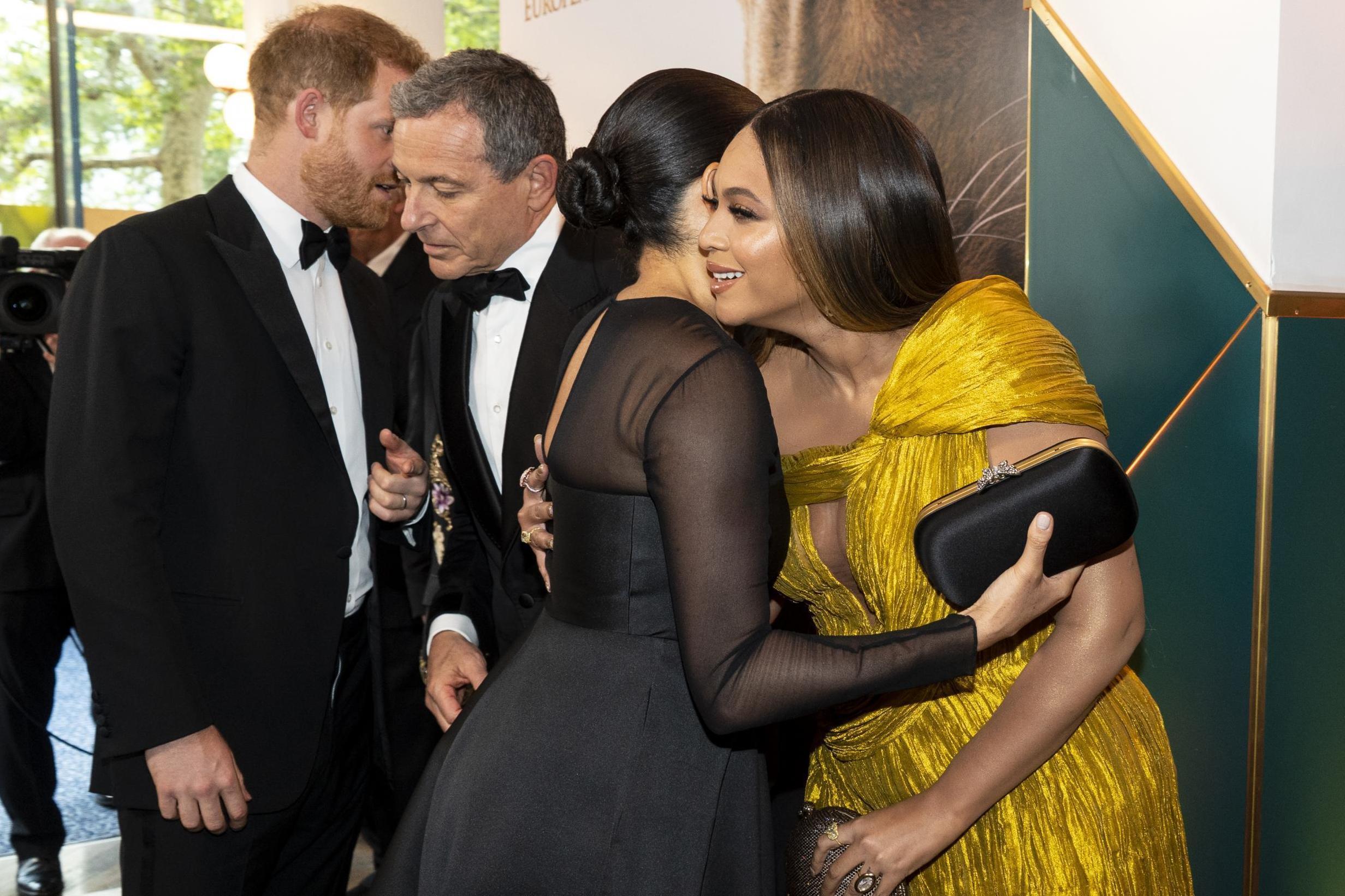 Prince Harry speaks to Bob Iger during The Lion King premiere (Getty)