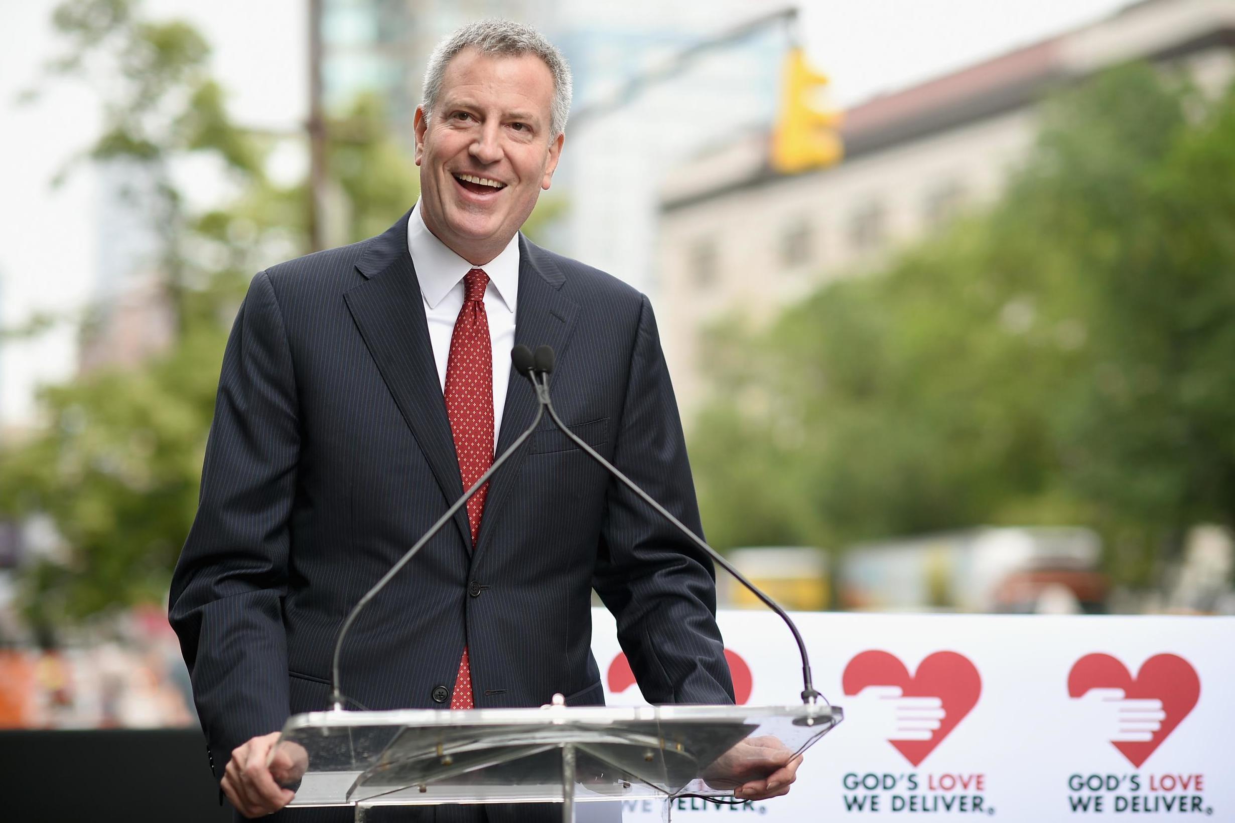 Bill de Blasio walks back on bagel order (Getty)