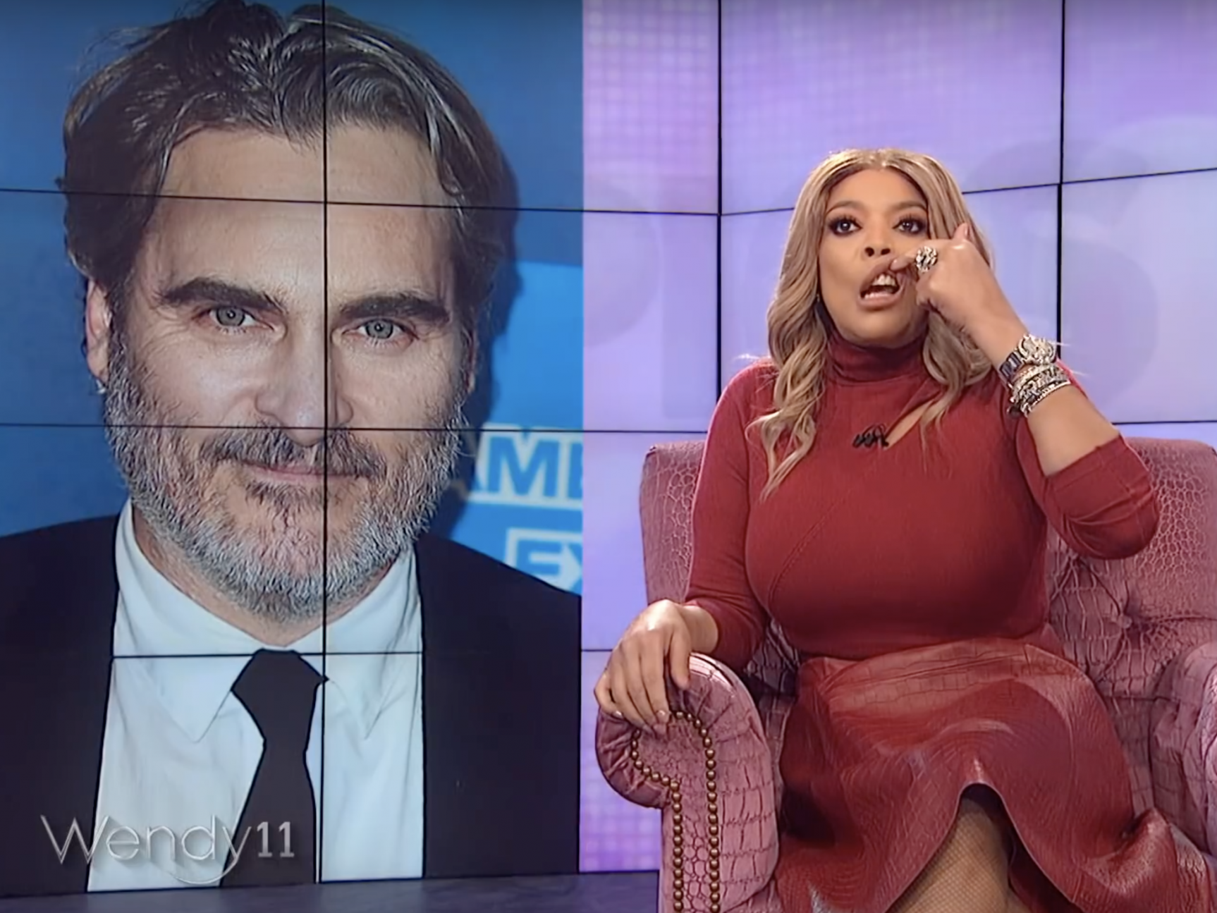 Williams came under fire for mocking Joaquin Phoenix's 'cleft palate' (YouTube)