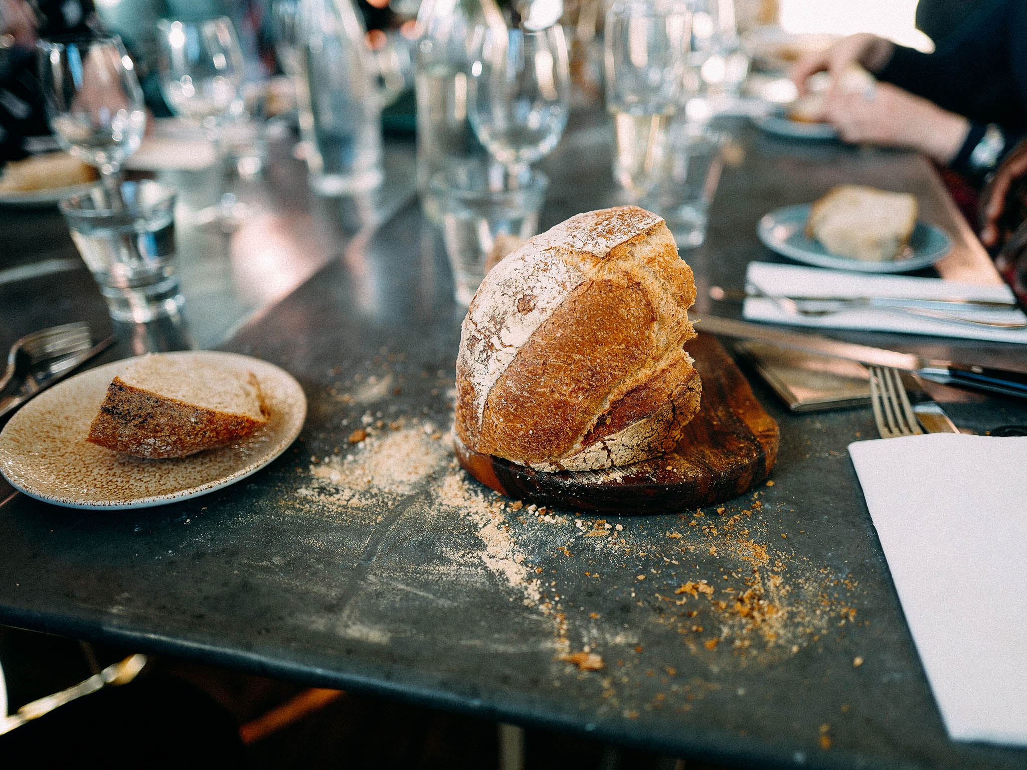 The kitchen is not so much open, but part of the restaurant, so much so you half expect to be asked to turn over a skewer on the grill as you walk in