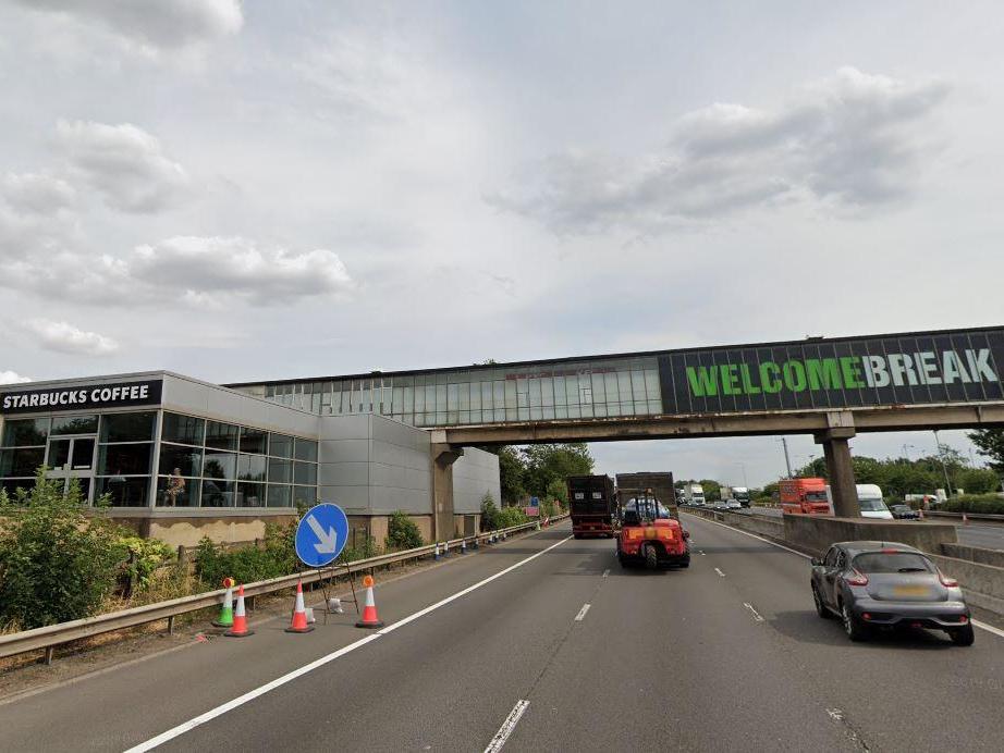 Newport Pagnell service station, where Aadil Umair Rahim, 6, went missing