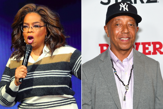 Oprah Winfrey and Russell Simmons