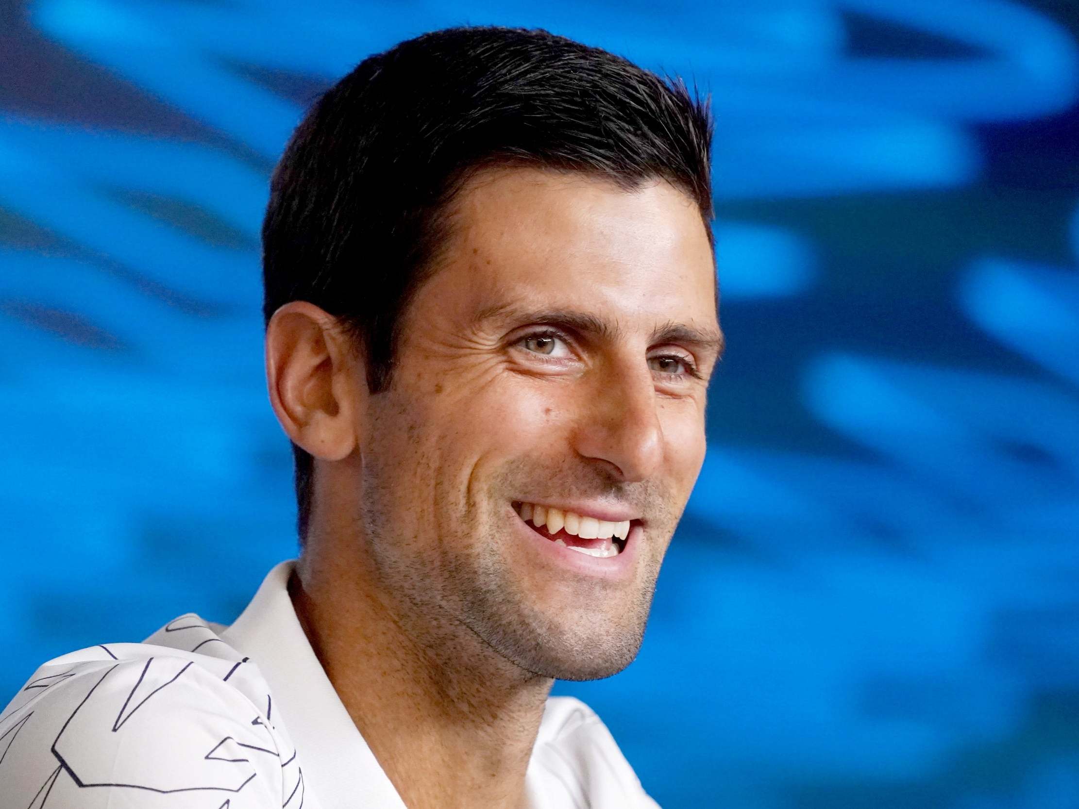 Novak Djokovic speaks at the pre-tournament press conference