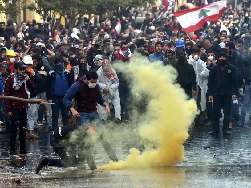 There were protests all over Lebanon for months before coronavirus hit - demonstrating against the financial situation in the country