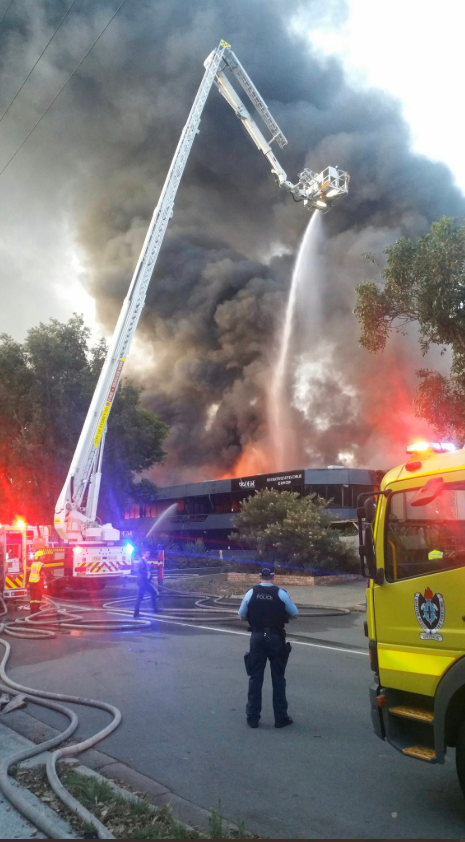 A factory near the Qantas terminal at Sydney airport caught fire