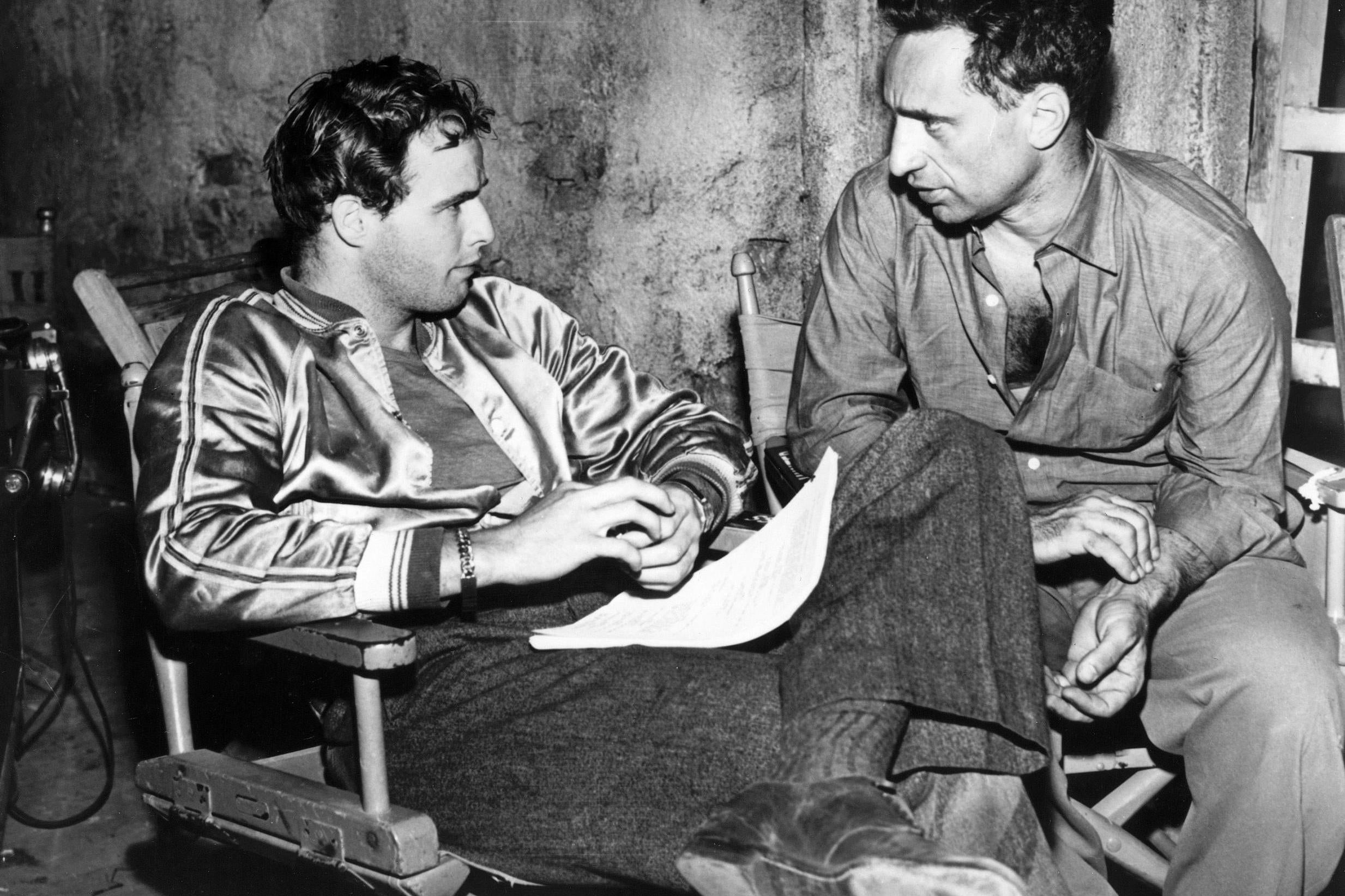 Brando and Kazan on the set of ‘Streetcar’ in 1951