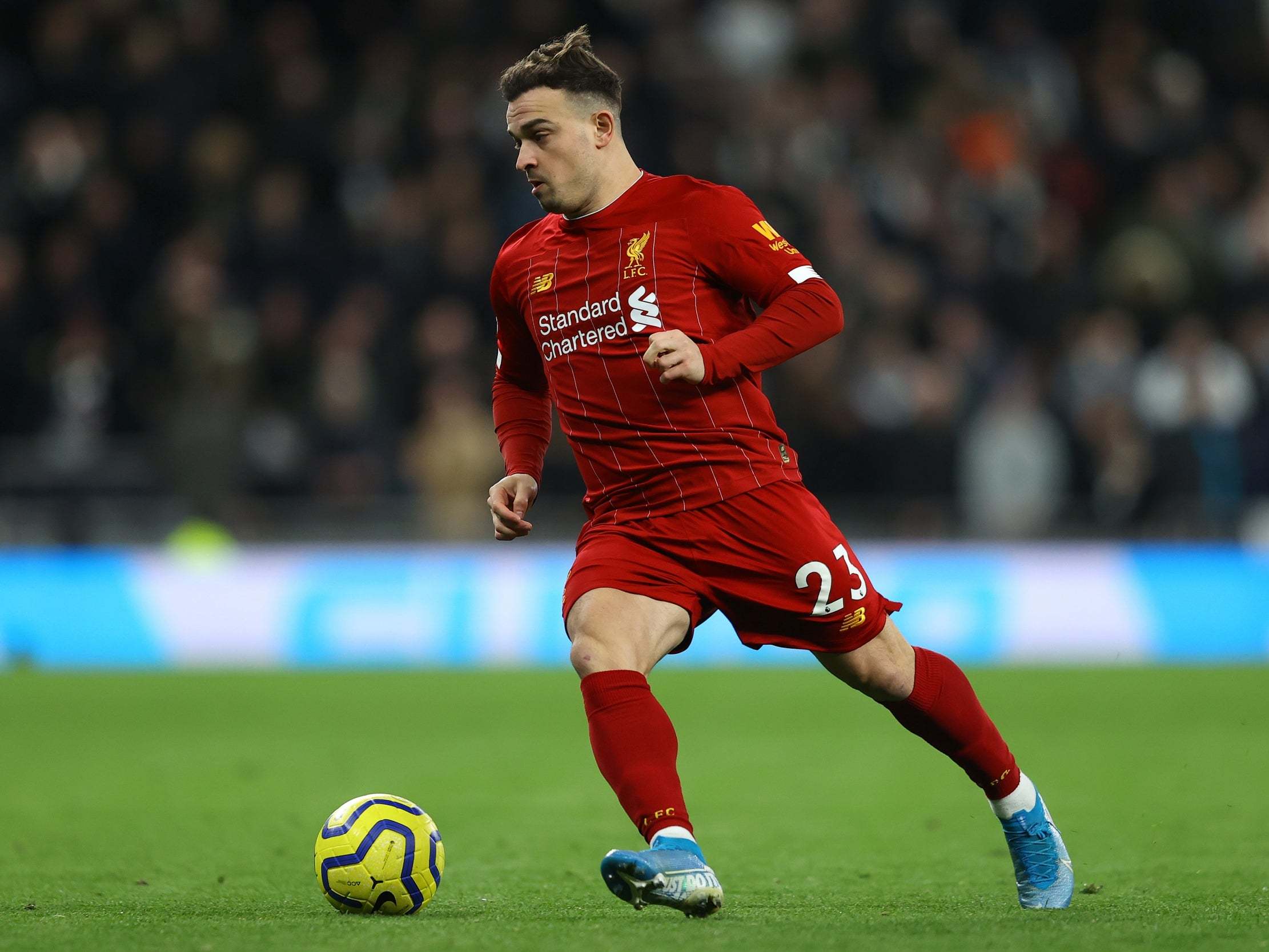 Xherdan Shaqiri of Liverpool in action