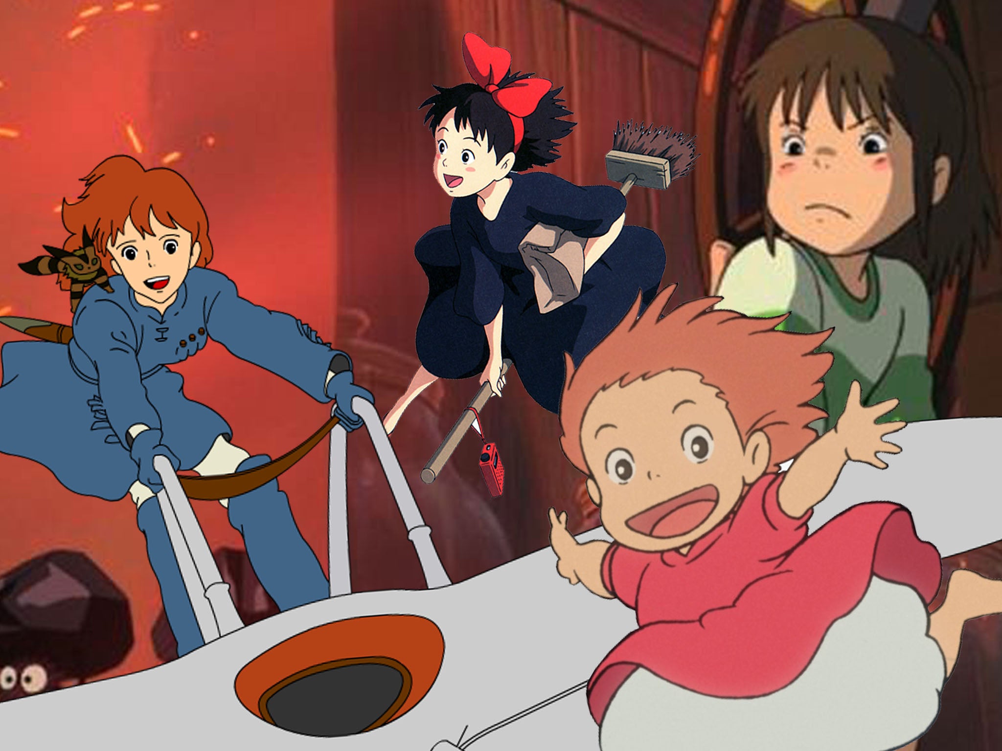 Not just mindless fantasy: (from left) ‘Nausicaä of the Valley of the Wind’, ‘Kiki's Delivery Service’, ‘Ponyo’ and ‘Spirited Away’