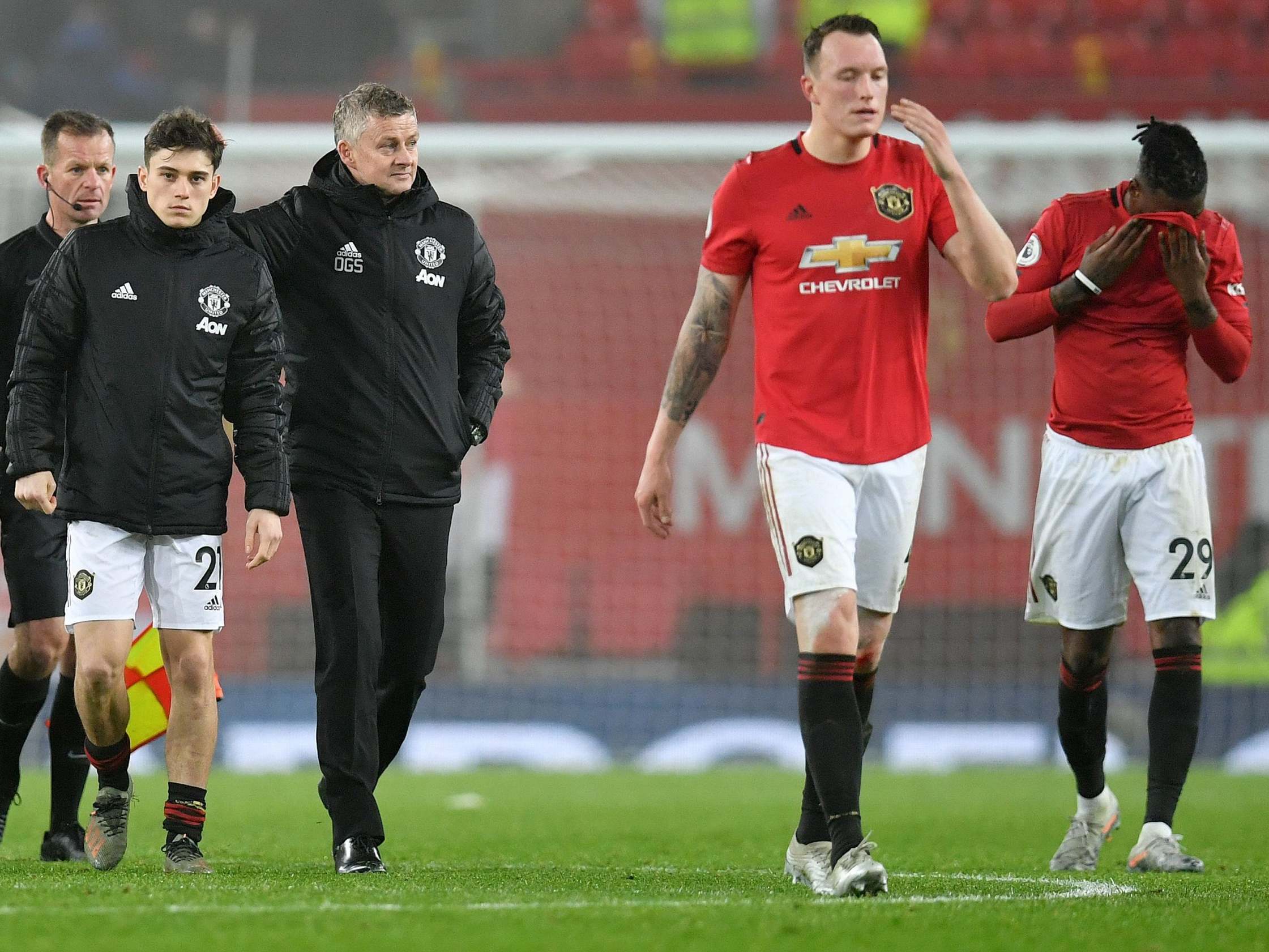 Manchester United were dejected following defeat by Burnley