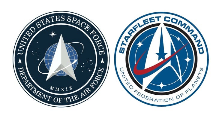 Trump reveals new space force logo and it looks a lot like Star Trek's